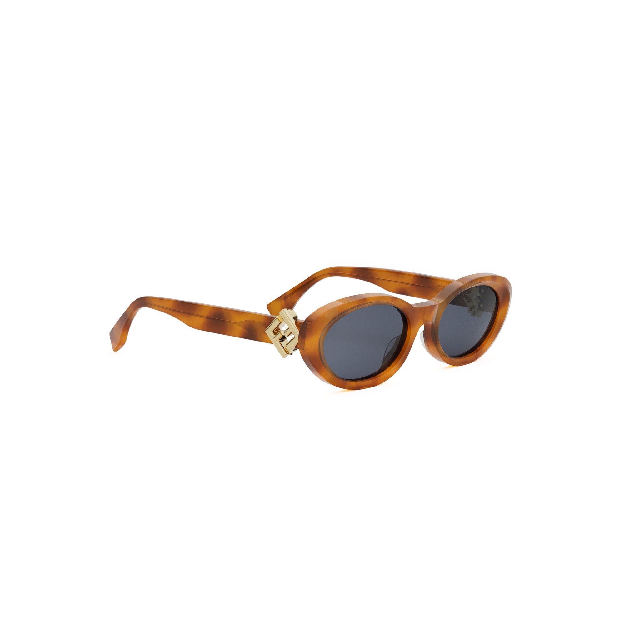 FF Diamonds Havana Oval Sunglasses