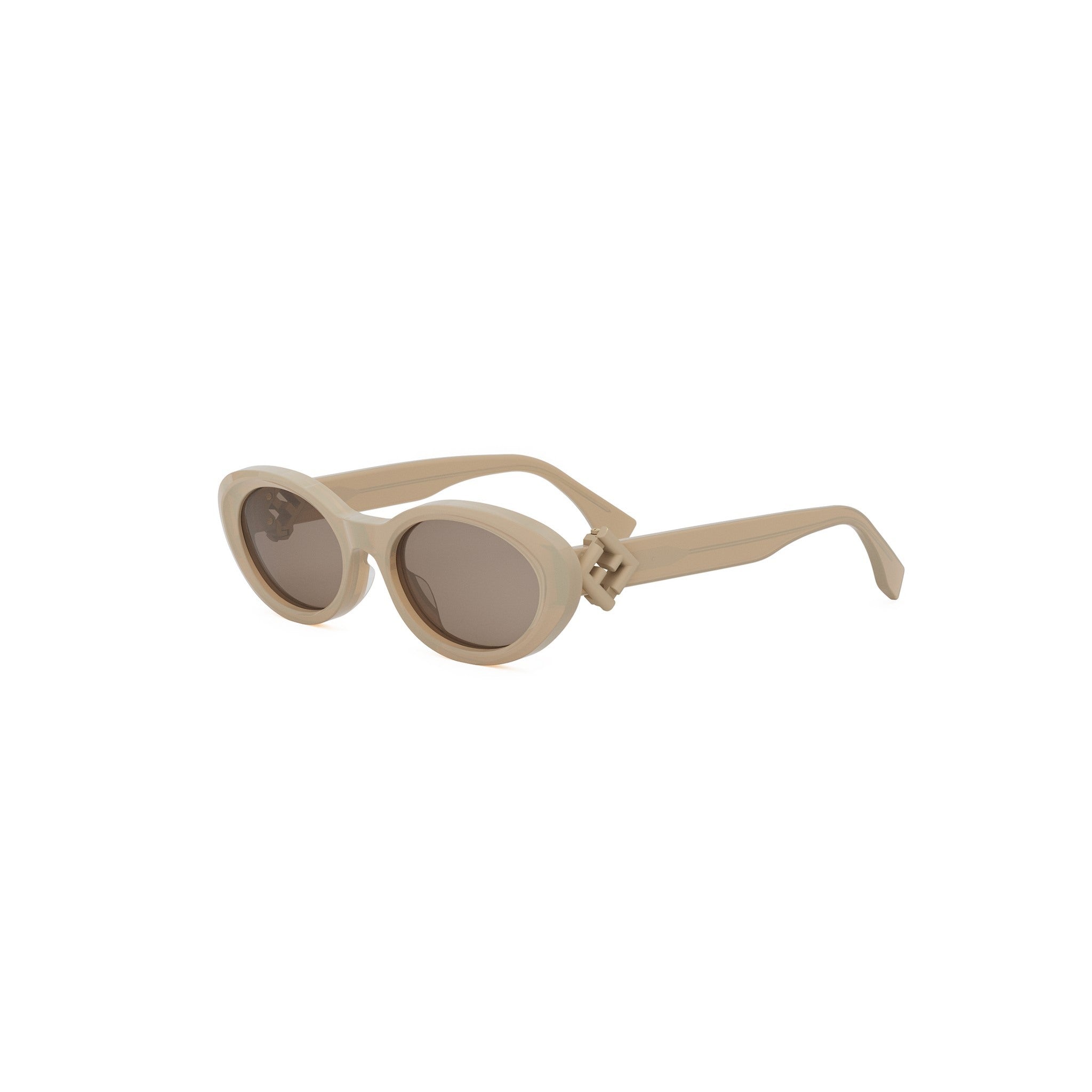 FF Diamonds Brown Oval Sunglasses