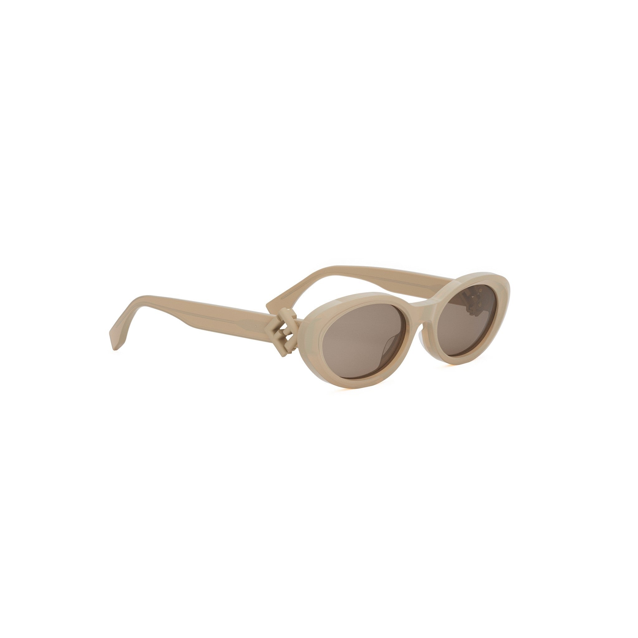 FF Diamonds Brown Oval Sunglasses