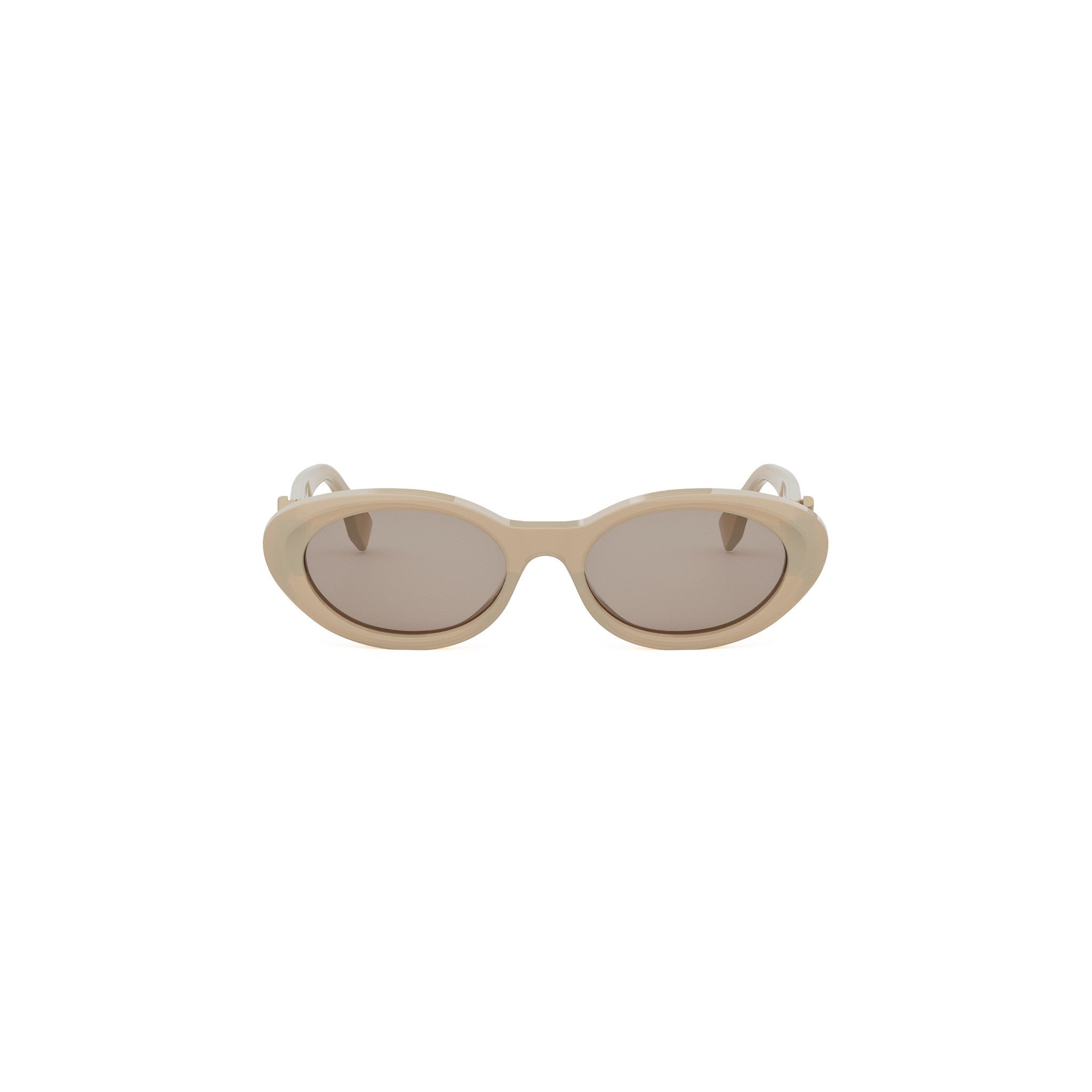 FF Diamonds Brown Oval Sunglasses