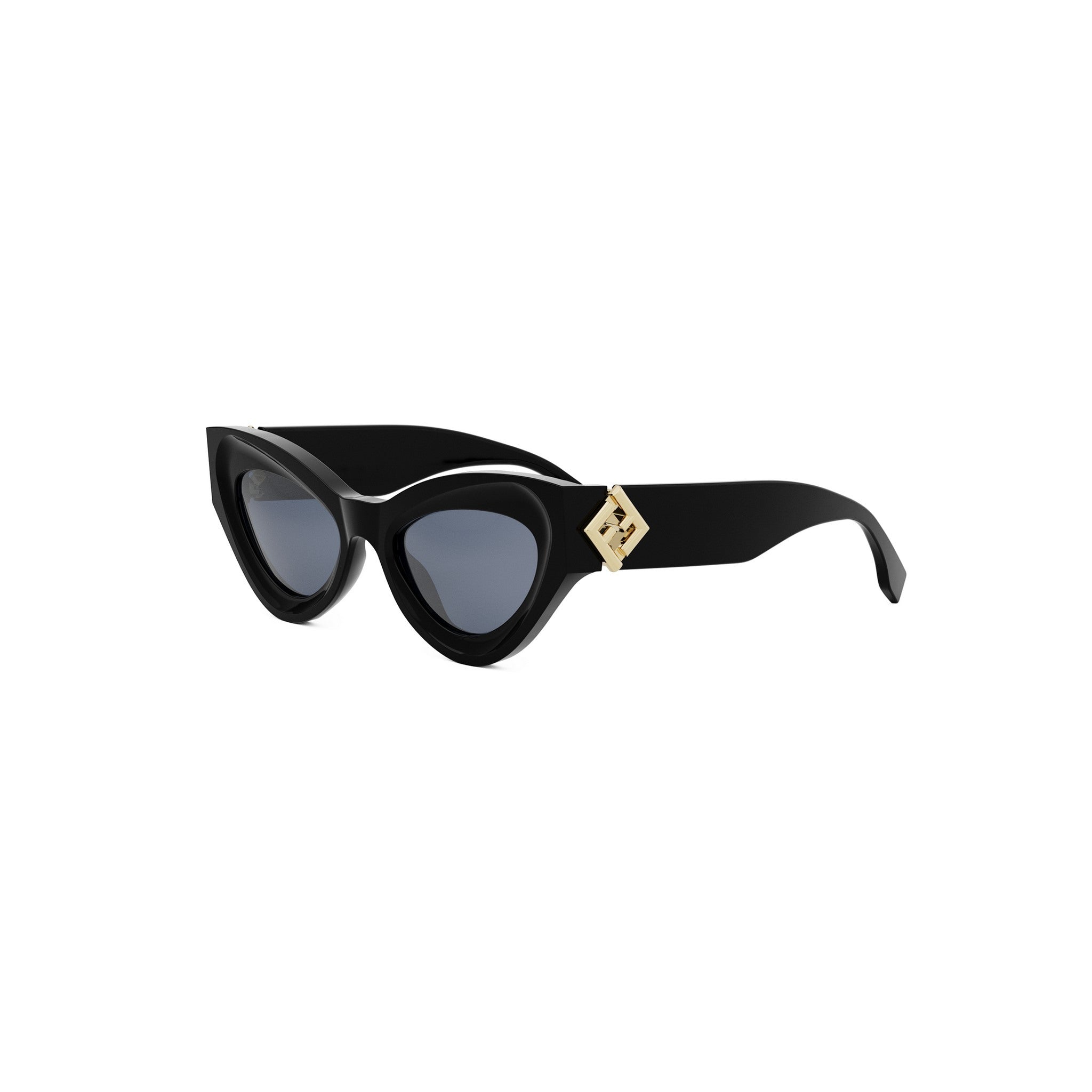 FF Diamonds Black Cat Eye Sunglasses