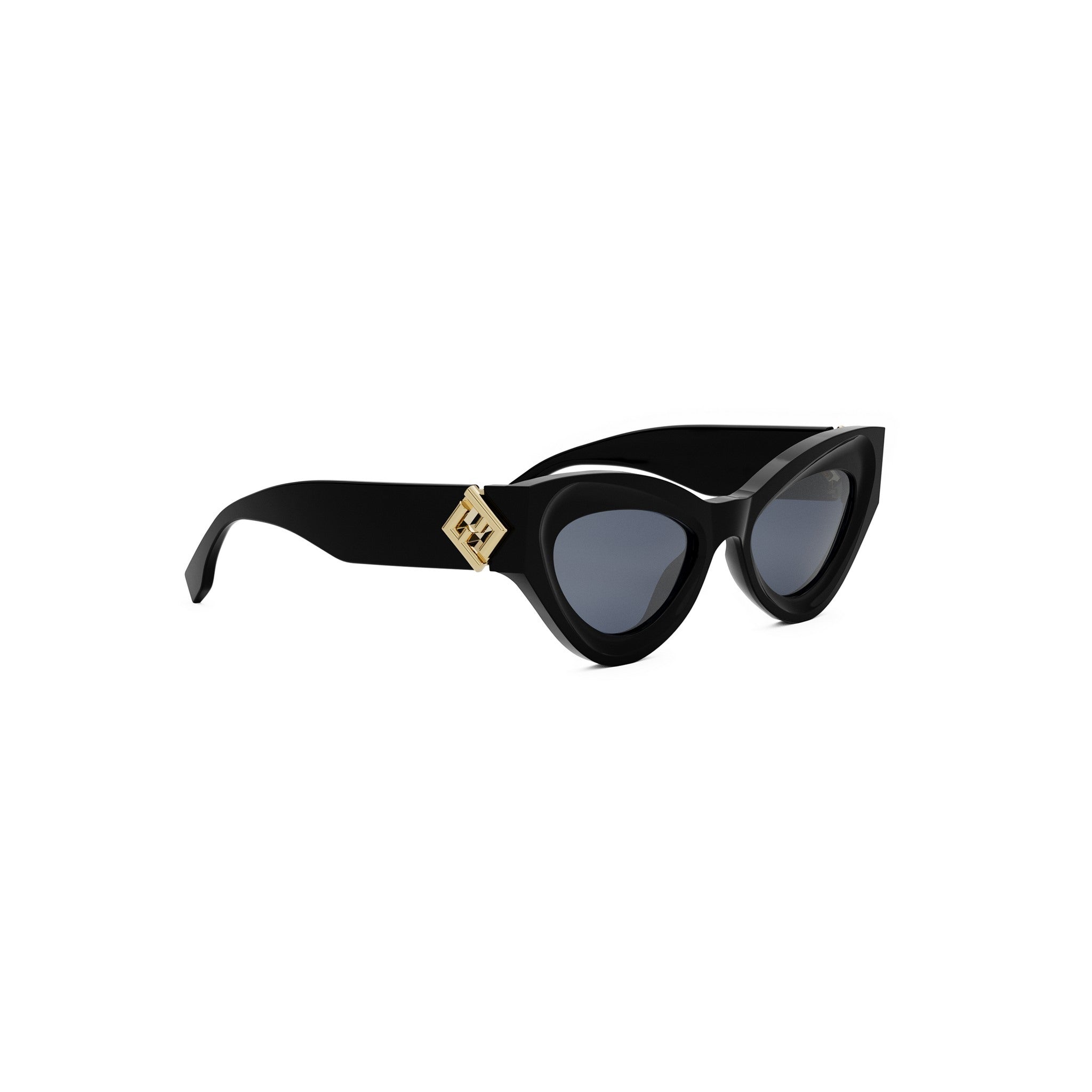 FF Diamonds Black Cat Eye Sunglasses