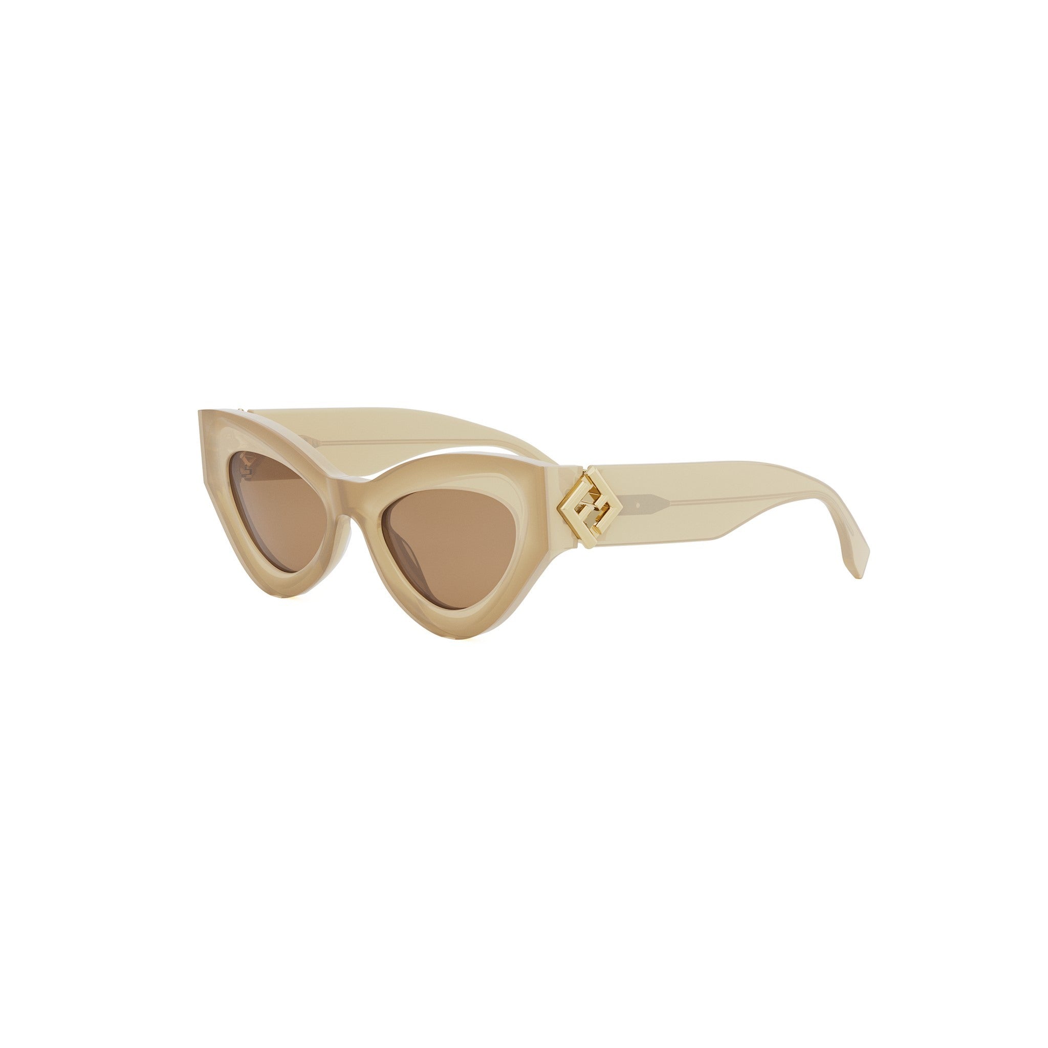 FF Diamonds Brown Cat Eye Sunglasses