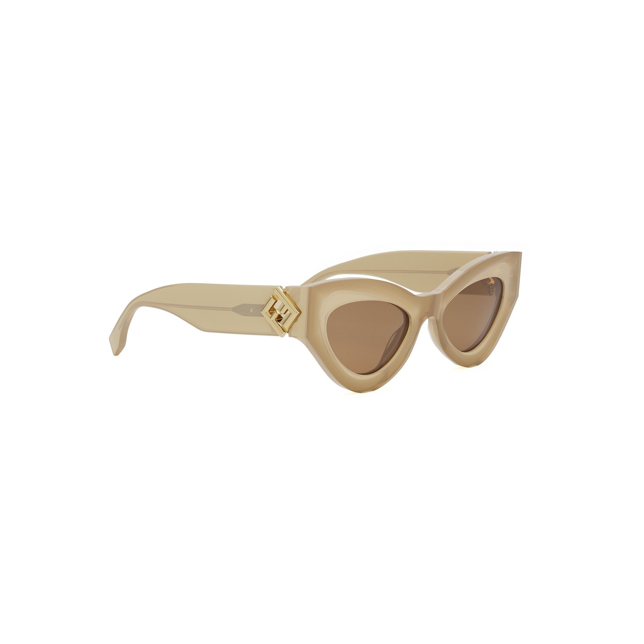 FF Diamonds Brown Cat Eye Sunglasses