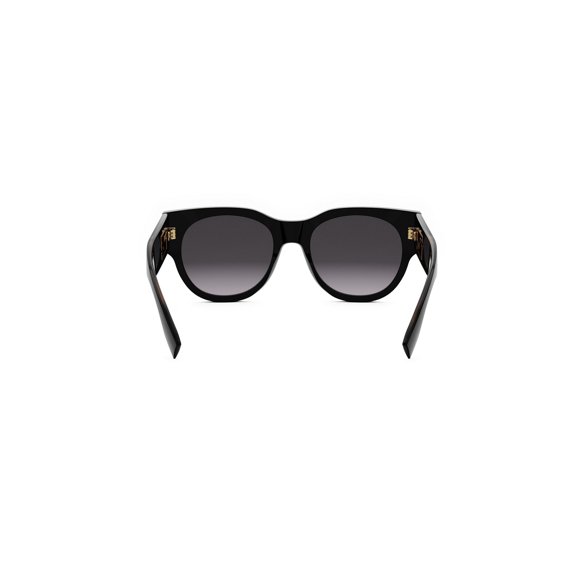 Baguette Black Round Sunglasses