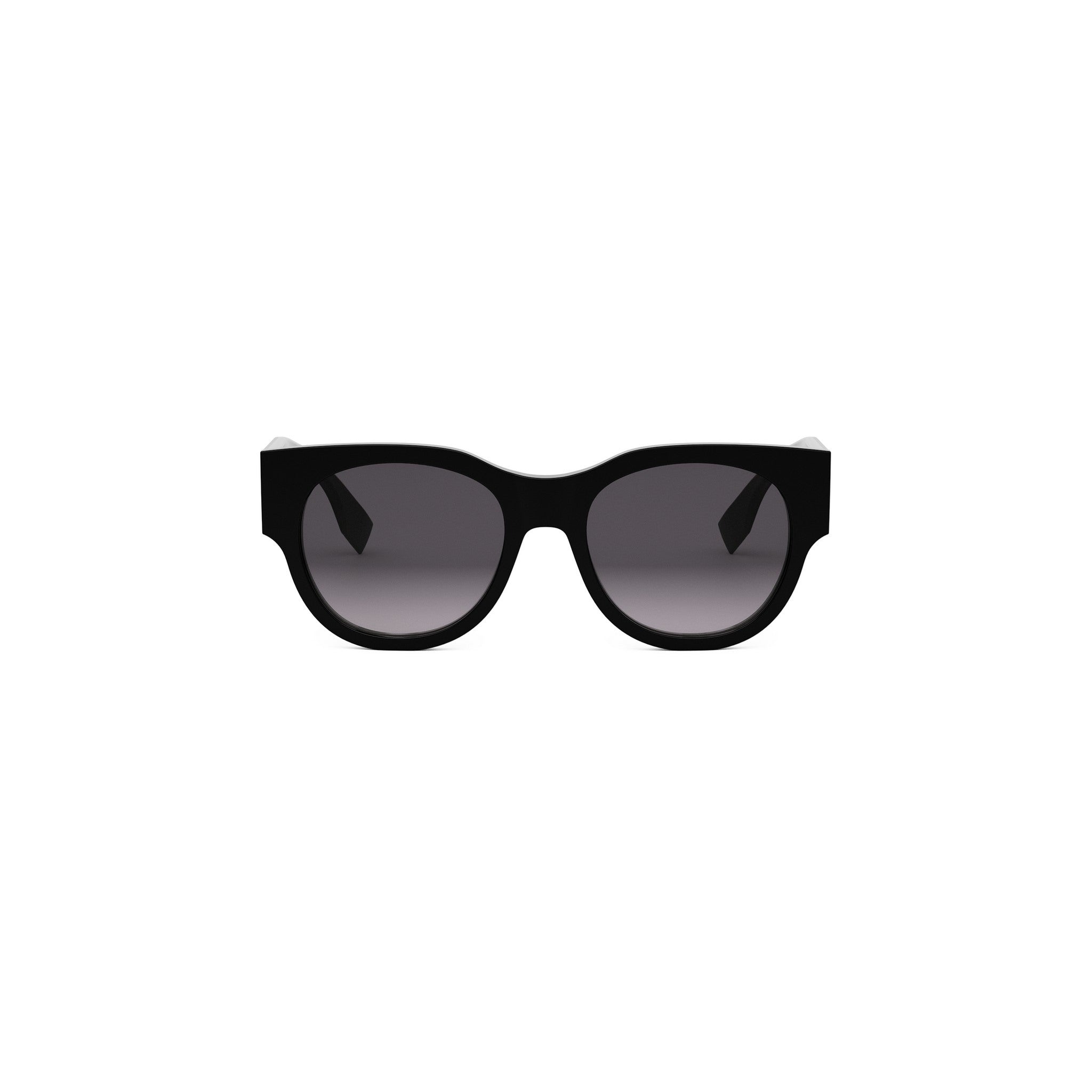 Baguette Black Round Sunglasses