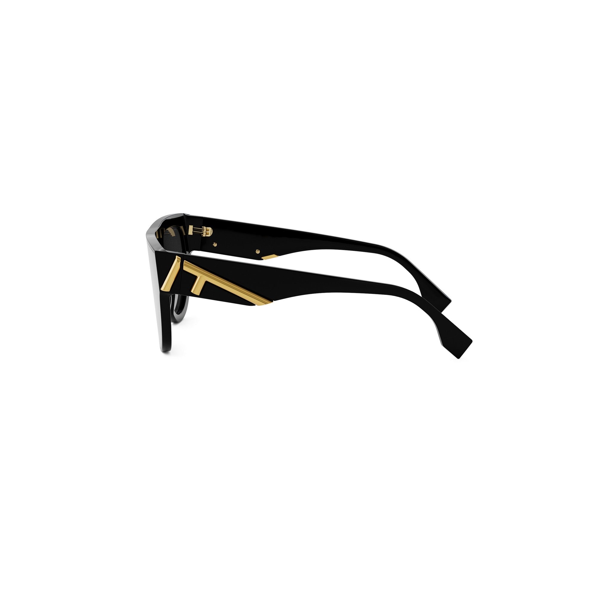 Fendi First Acetate Black Geometric Sunglasses