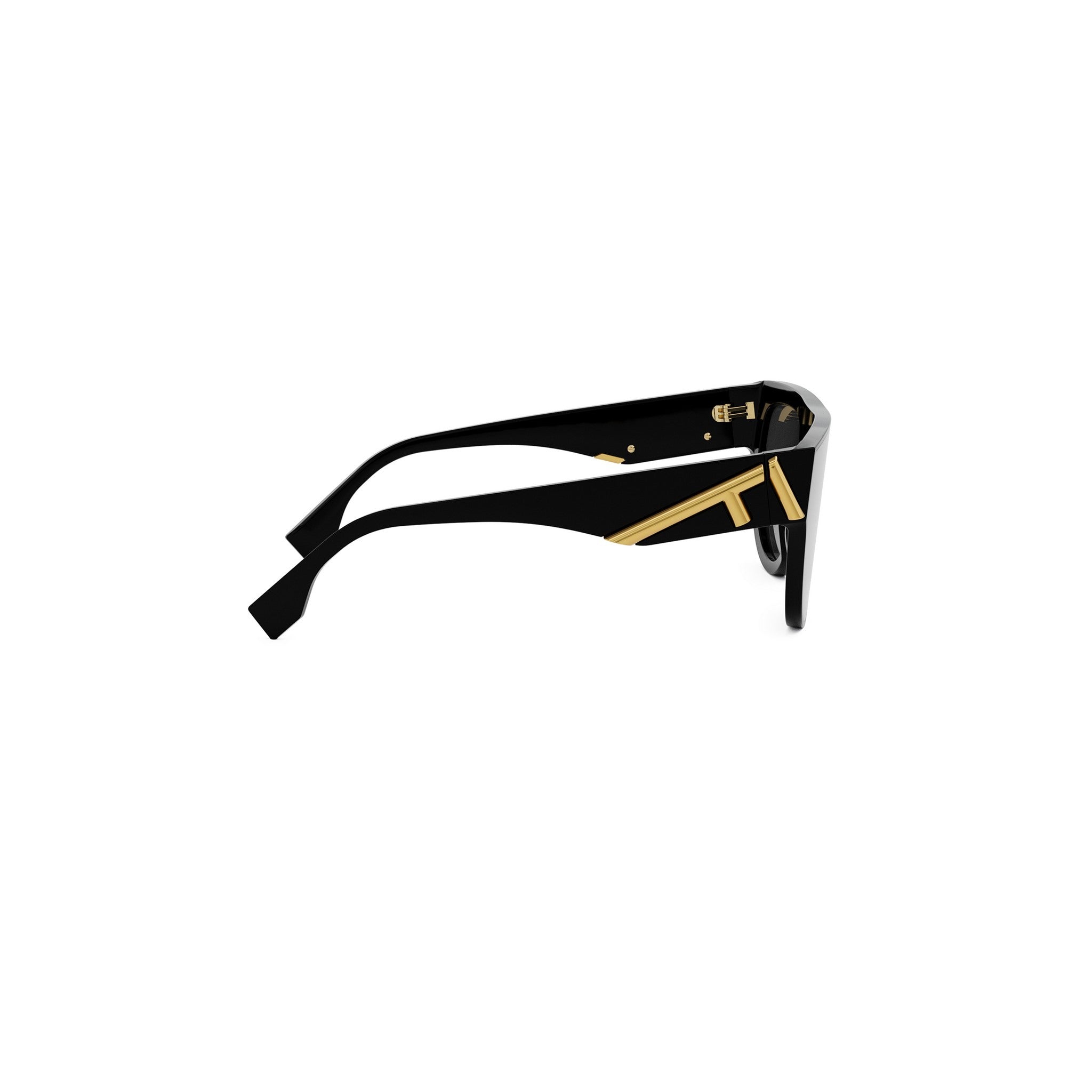 Fendi First Acetate Black Geometric Sunglasses