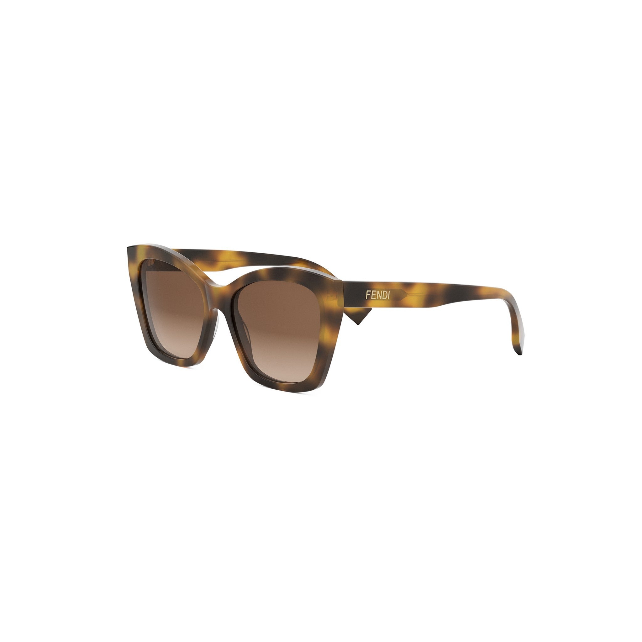 Lettering Havana Square Sunglasses
