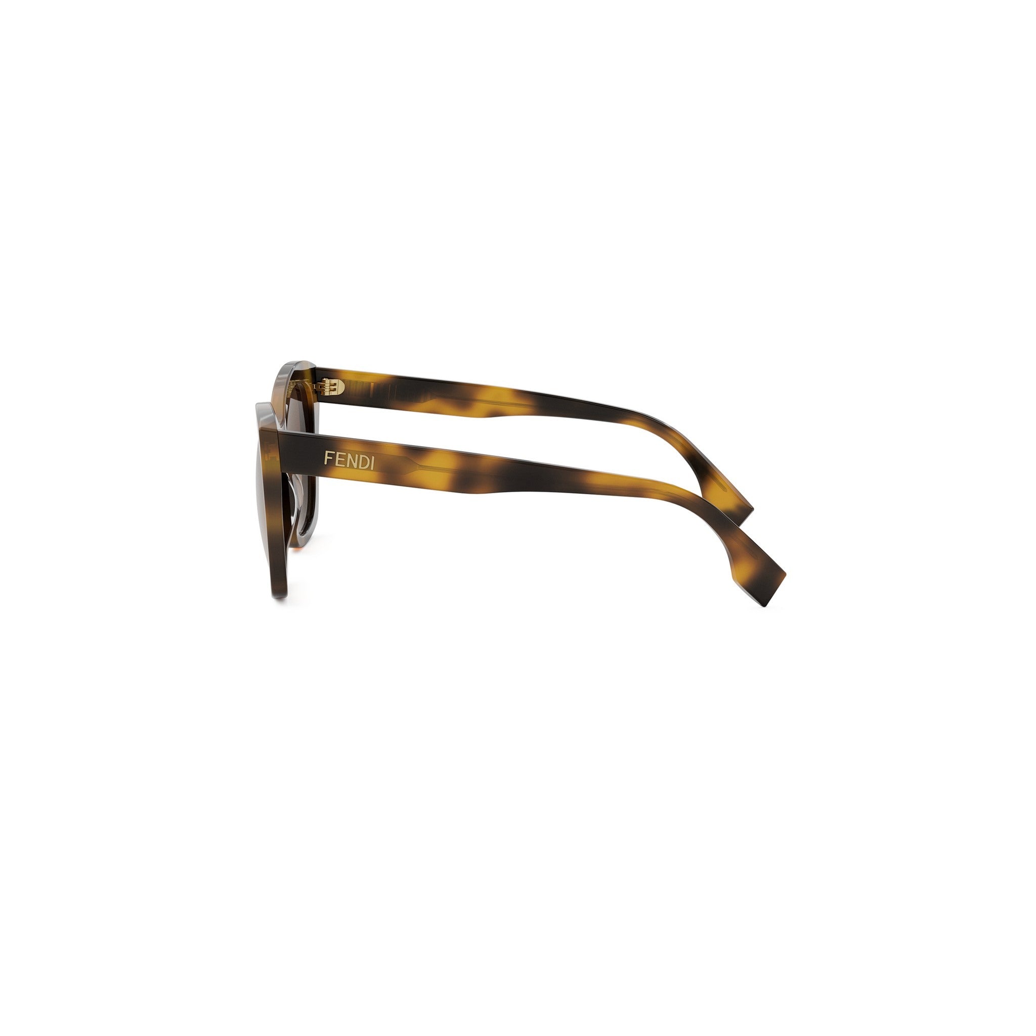 Lettering Havana Square Sunglasses
