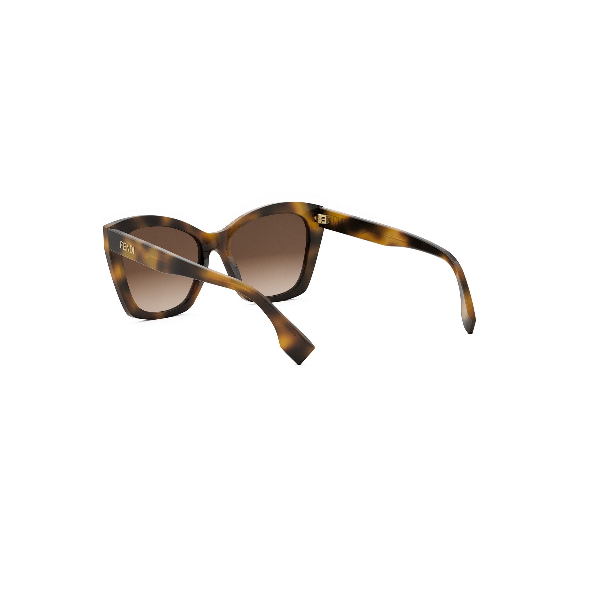 Lettering Havana Square Sunglasses
