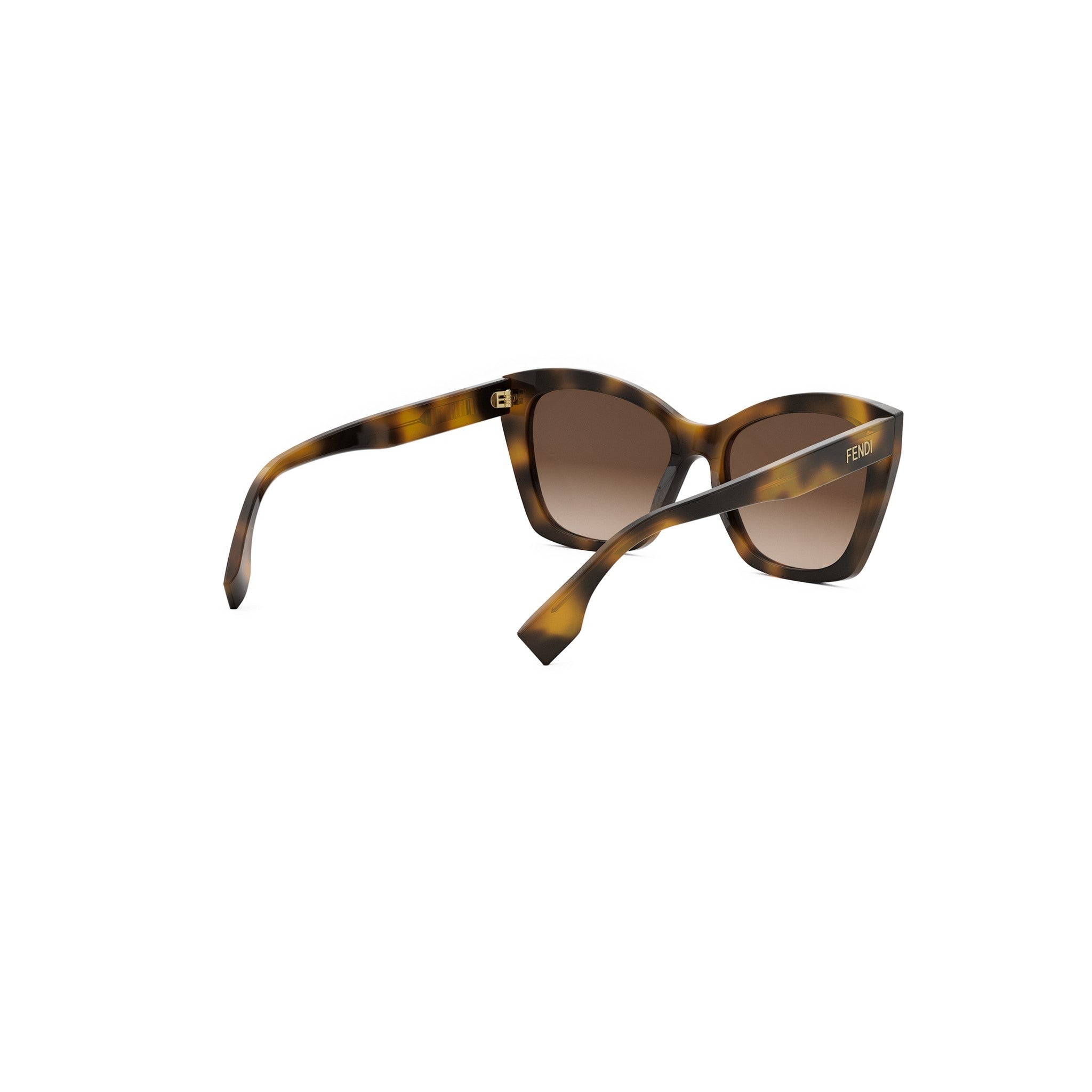 Lettering Havana Square Sunglasses
