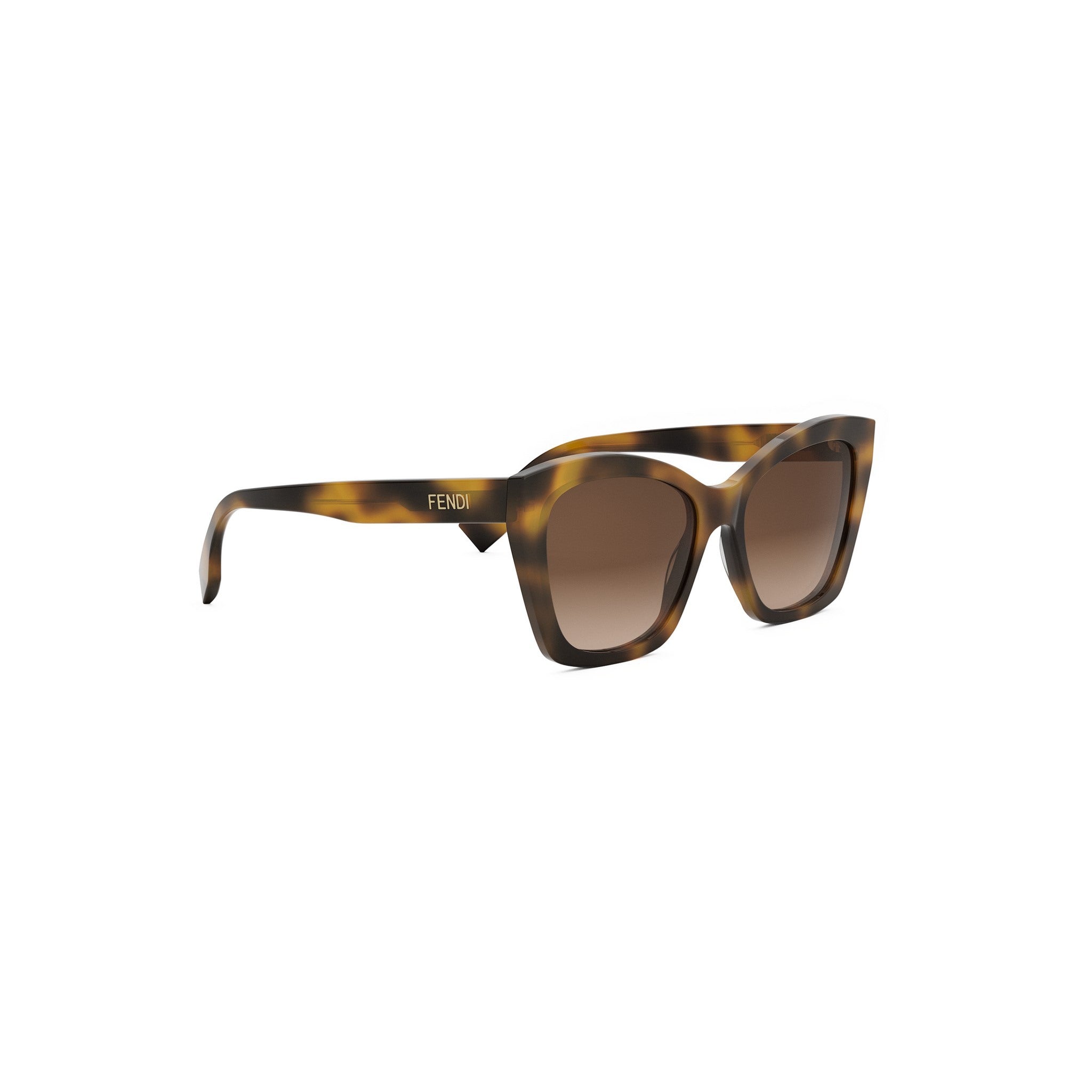 Lettering Havana Square Sunglasses