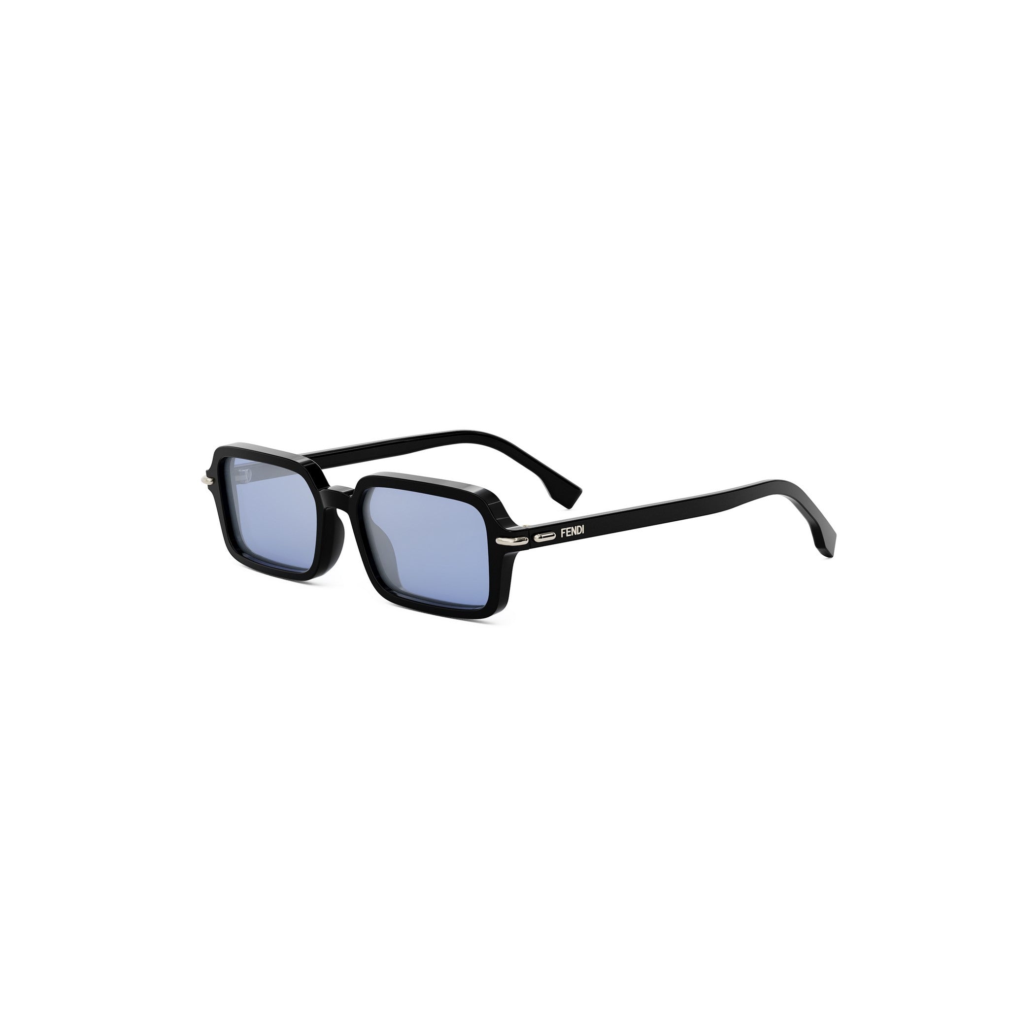 Fendi Selleria Black Rectangular Sunglasses