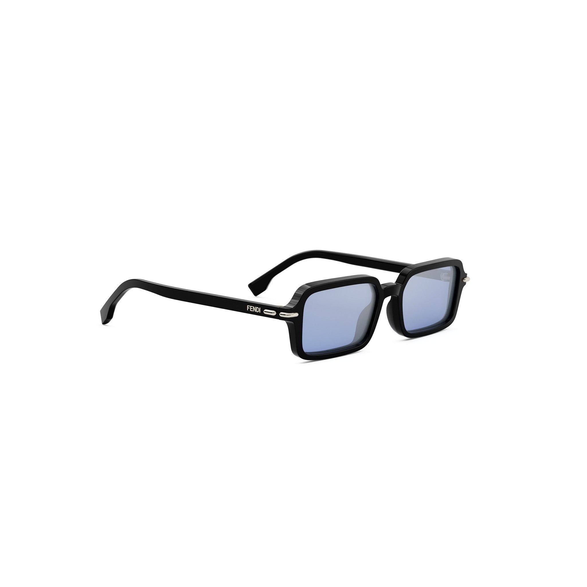 Fendi Selleria Black Rectangular Sunglasses