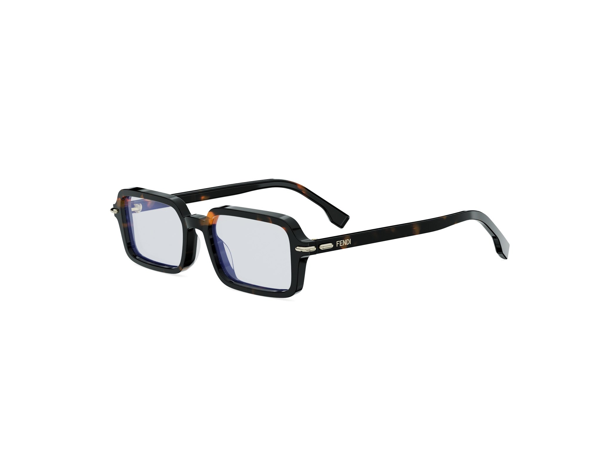 FENDI FE40174I Fendi Selleria Havana Rectangular Sunglasses