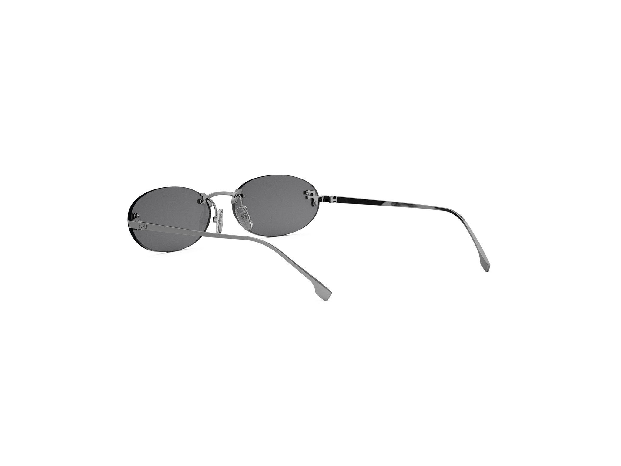 Fendi First Crystal Silver Oval Sunglasses