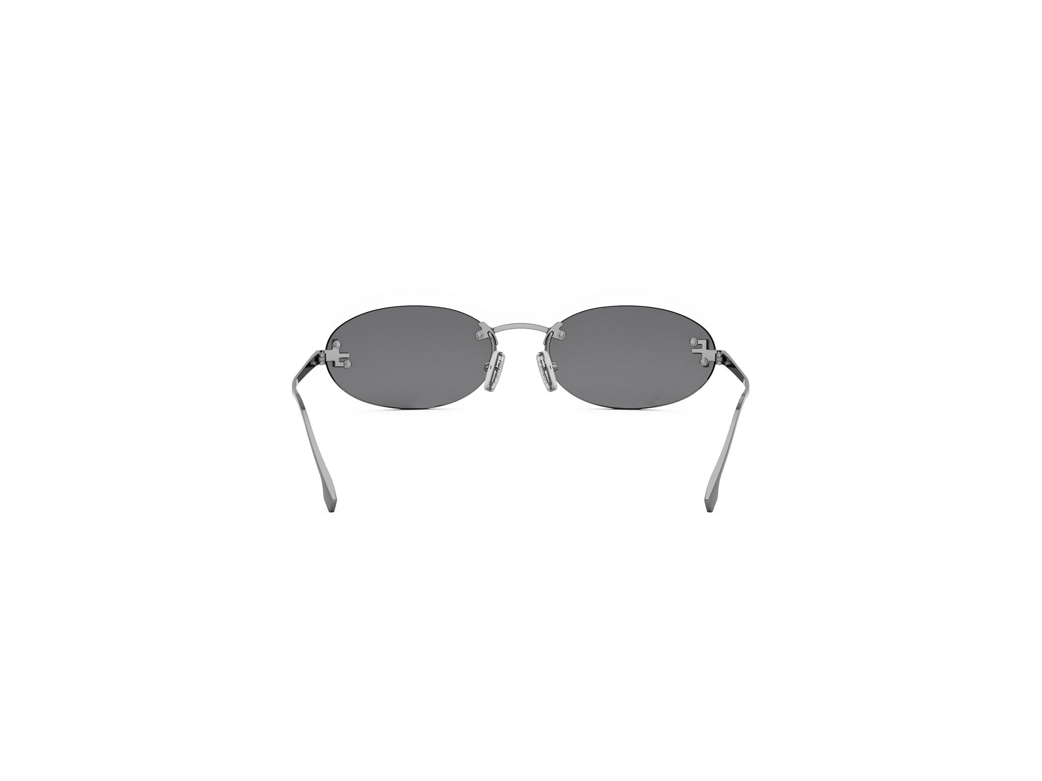 Fendi First Crystal Silver Oval Sunglasses