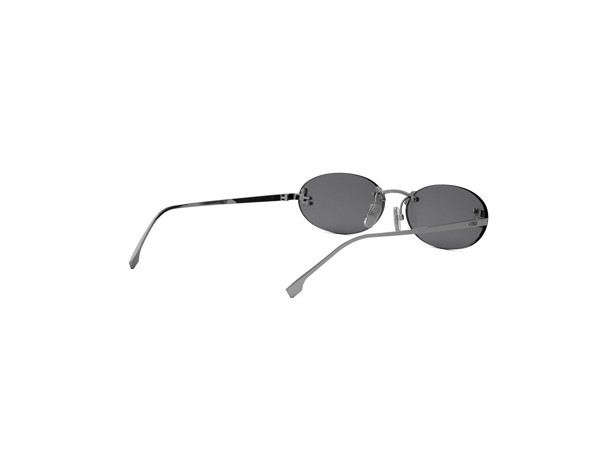 Fendi First Crystal Silver Oval Sunglasses