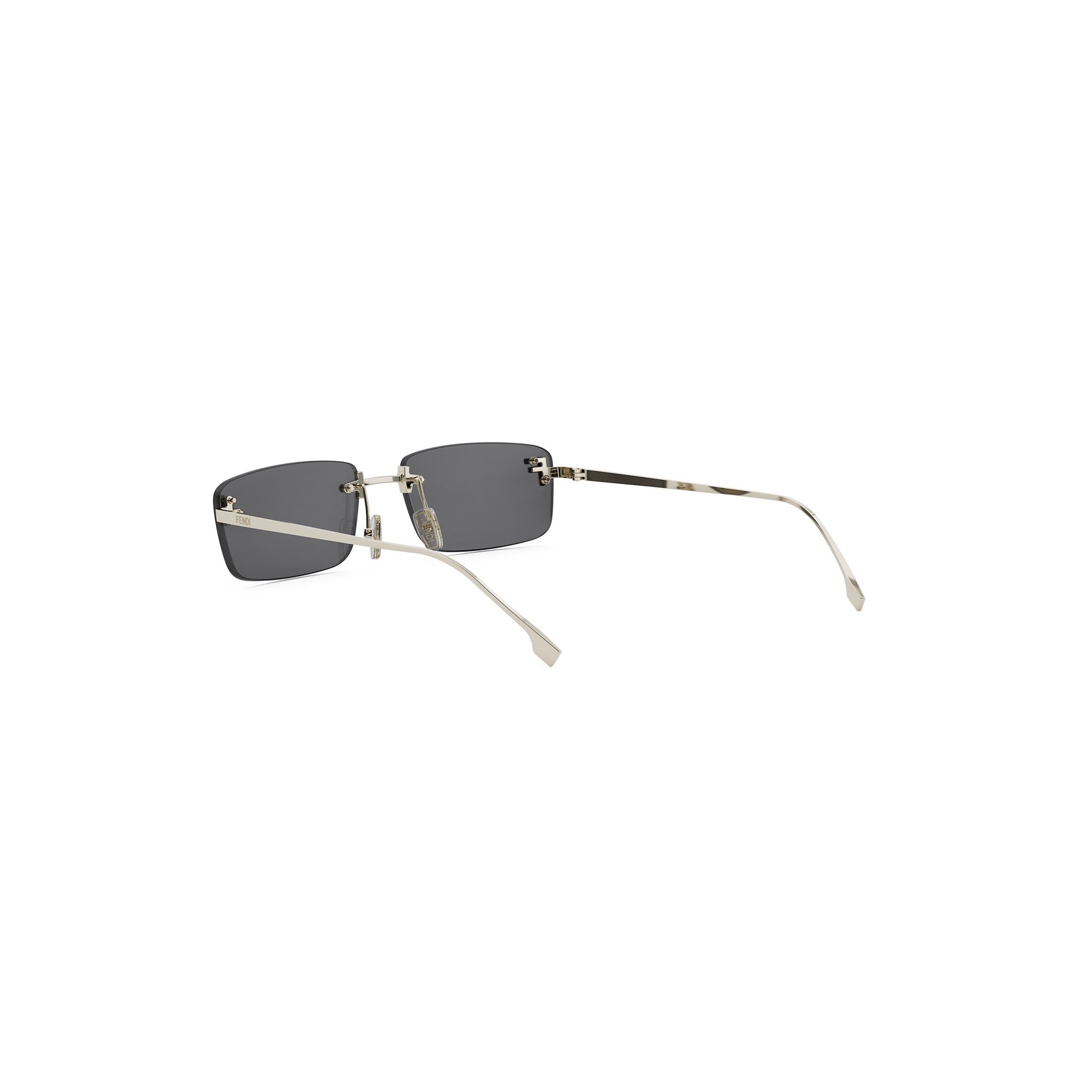Fendi First Crystal Gold Rectangular Sunglasses