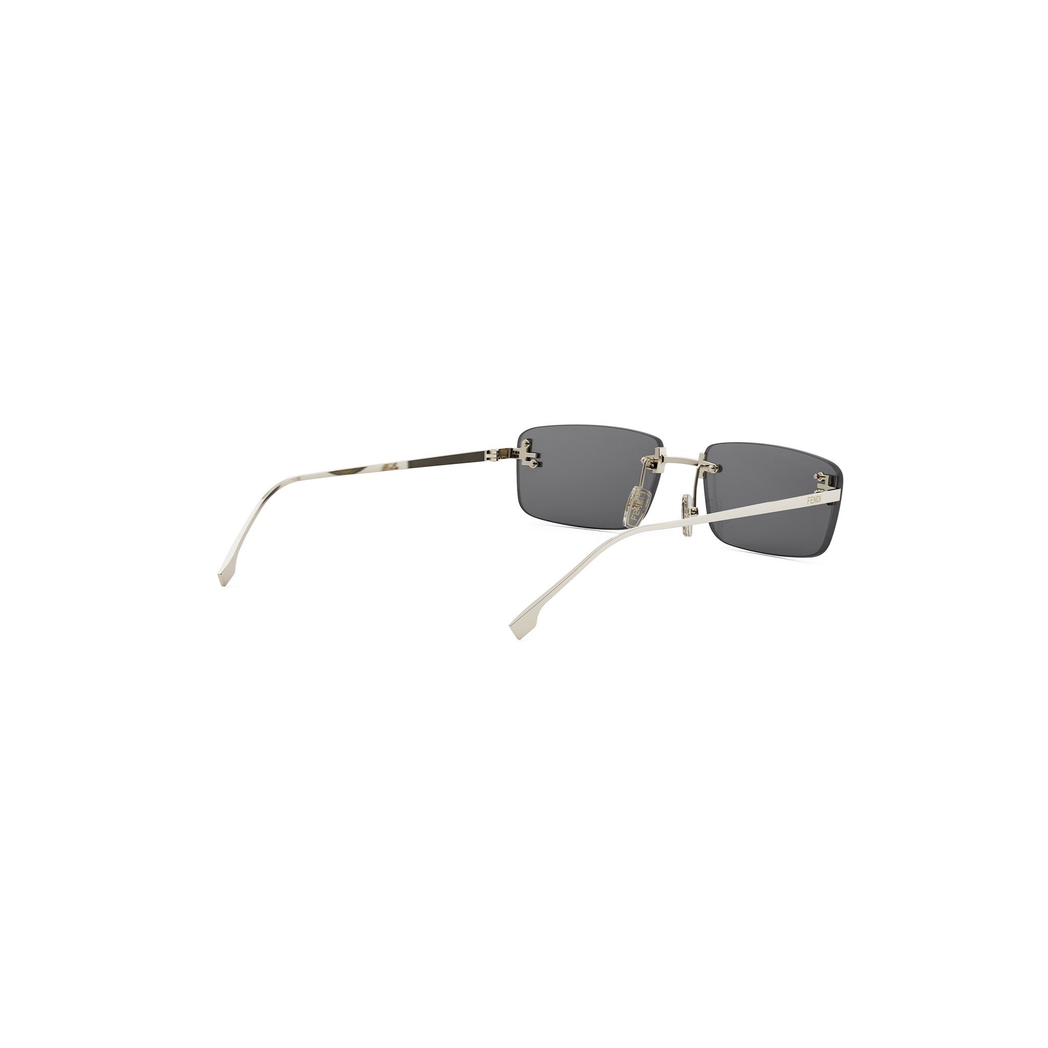 Fendi First Crystal Gold Rectangular Sunglasses