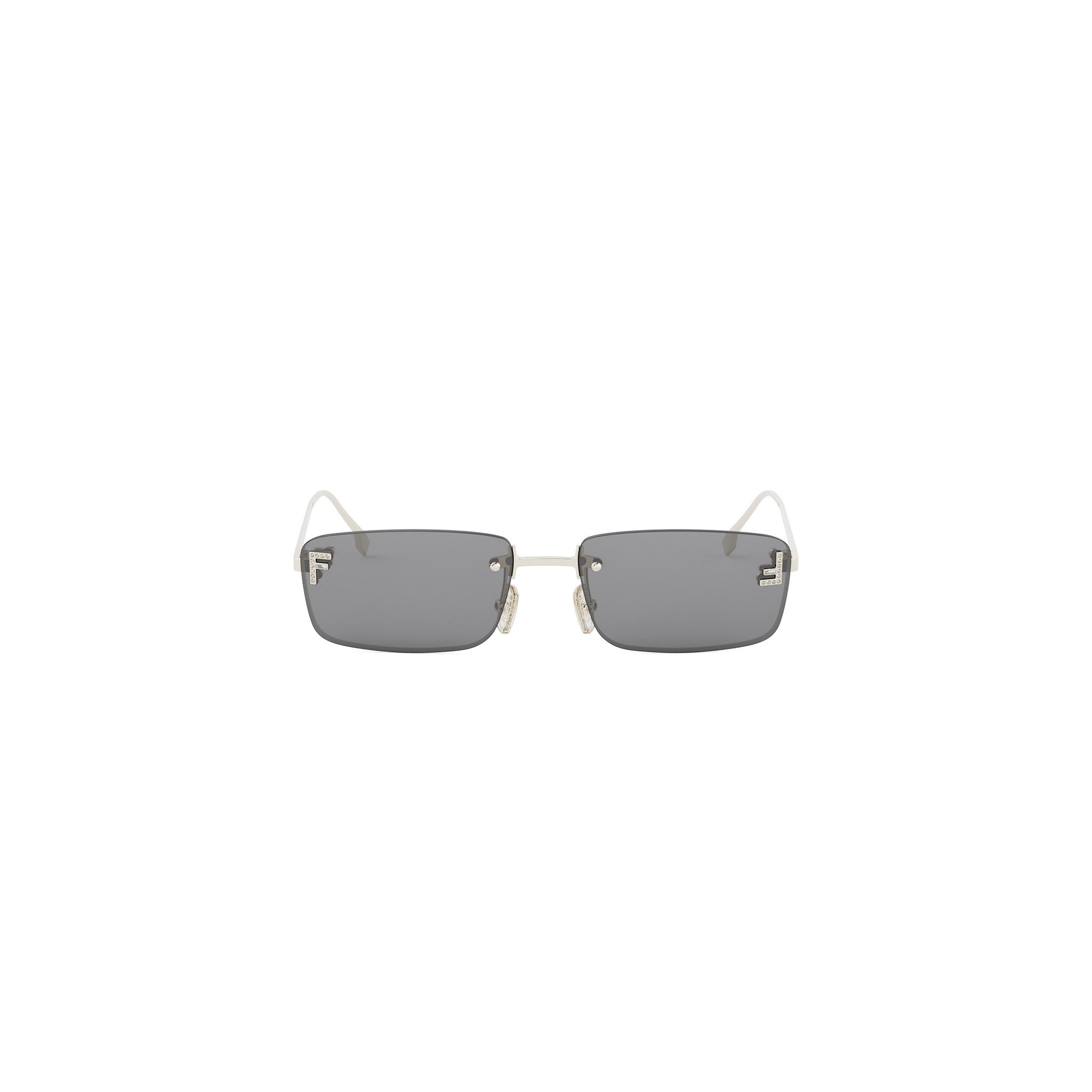 Fendi First Crystal Gold Rectangular Sunglasses
