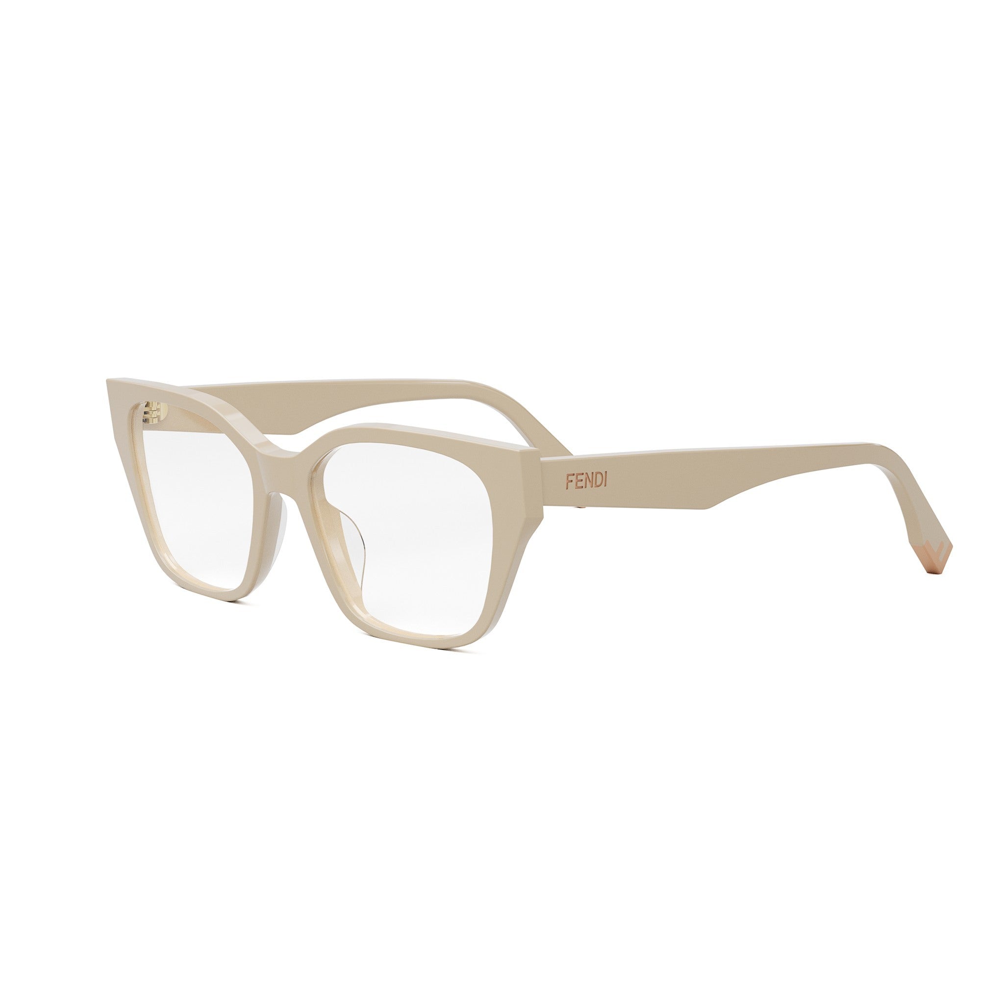 Fendi Way Brown Geometric Eyeglasses