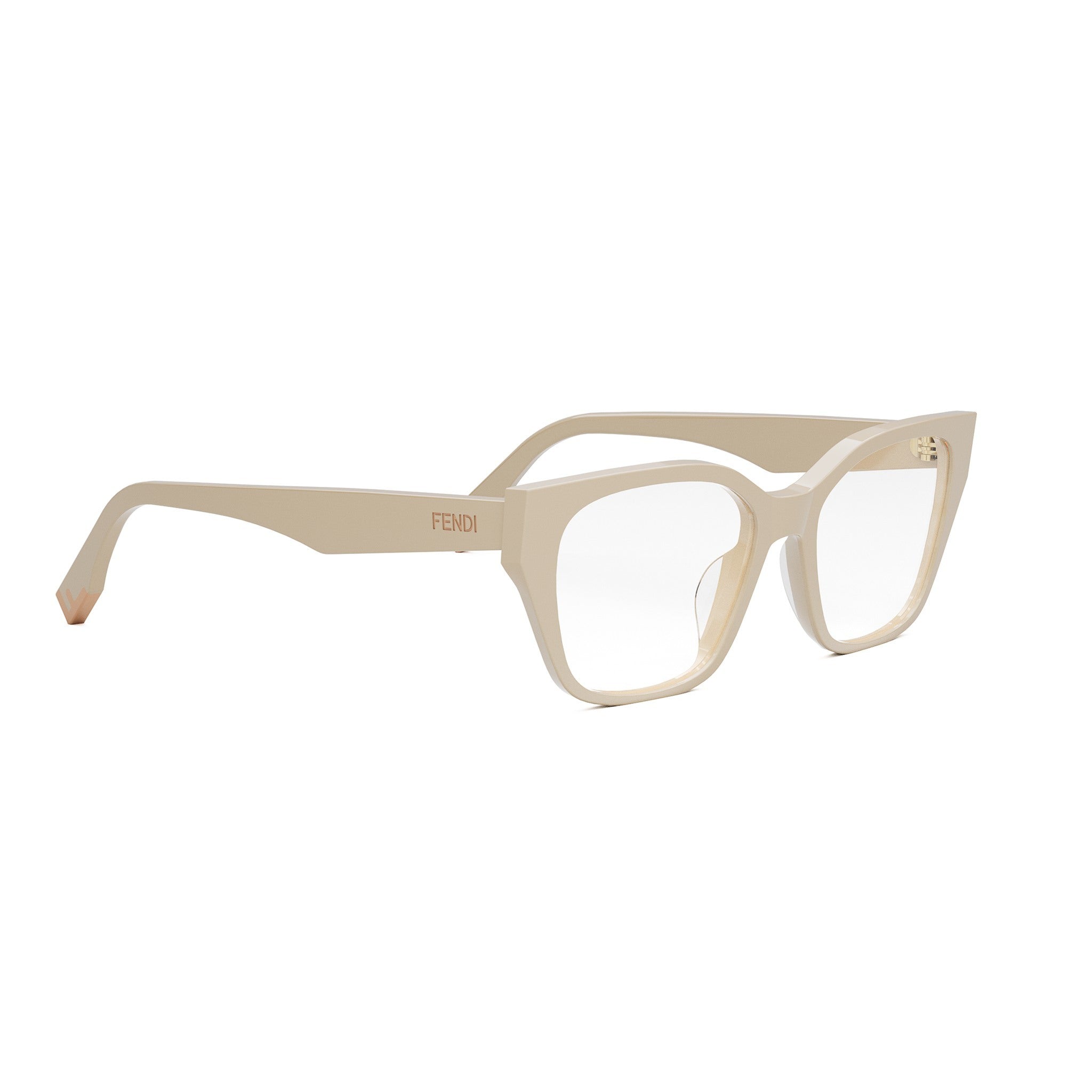 Fendi Way Brown Geometric Eyeglasses