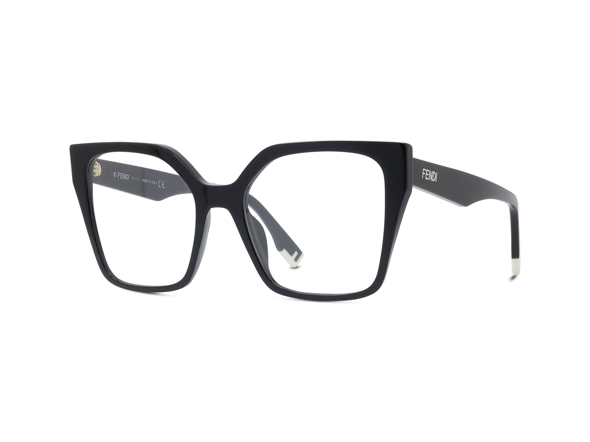 FENDI FE50002I Fendi Way Black Geometric Eyeglasses