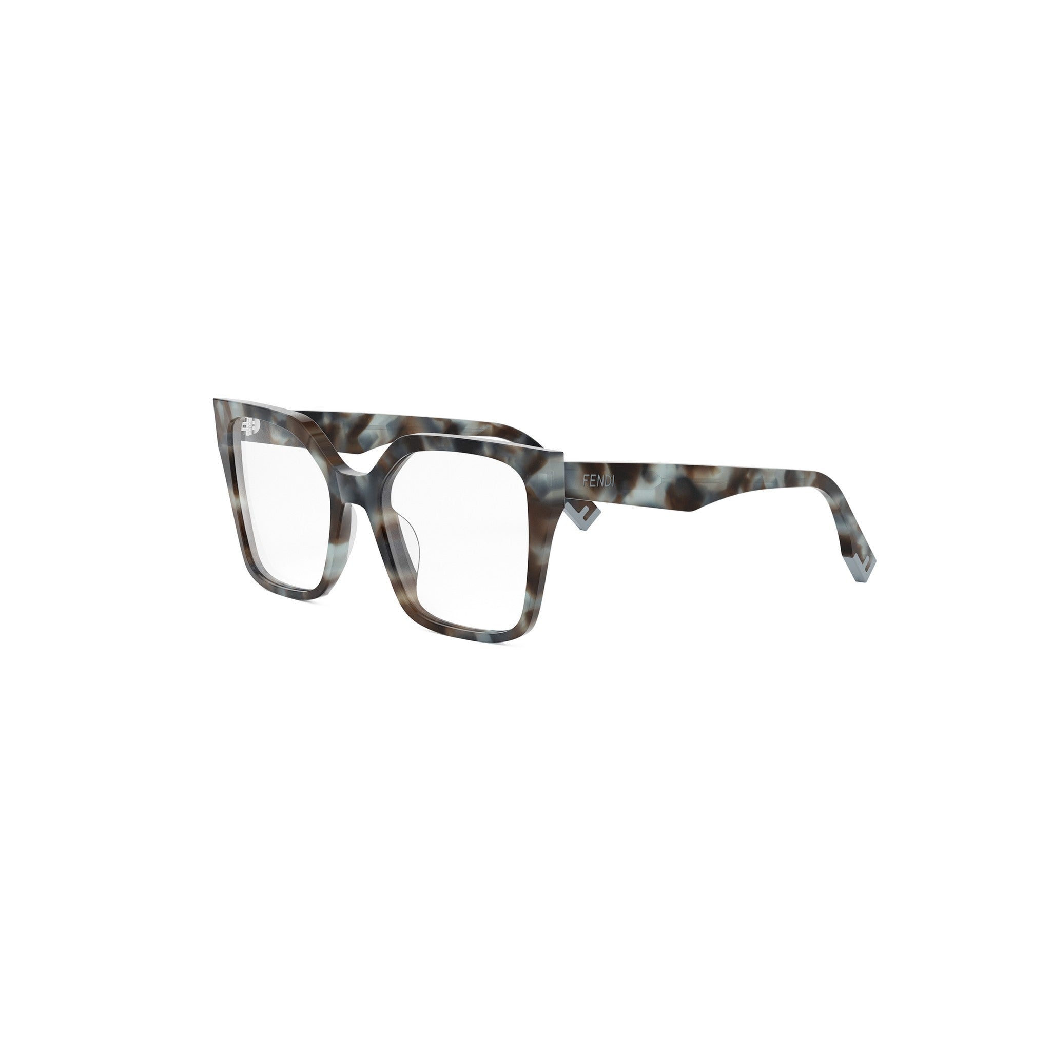 Fendi Way Havana Geometric Eyeglasses