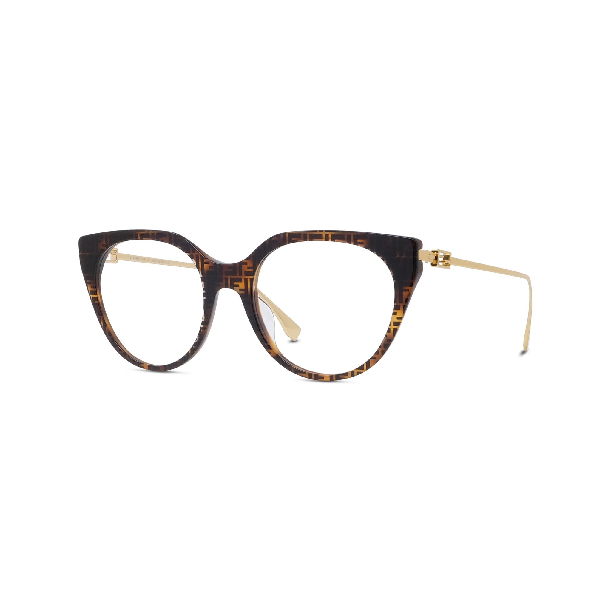 Baguette Havana Oval Eyeglasses