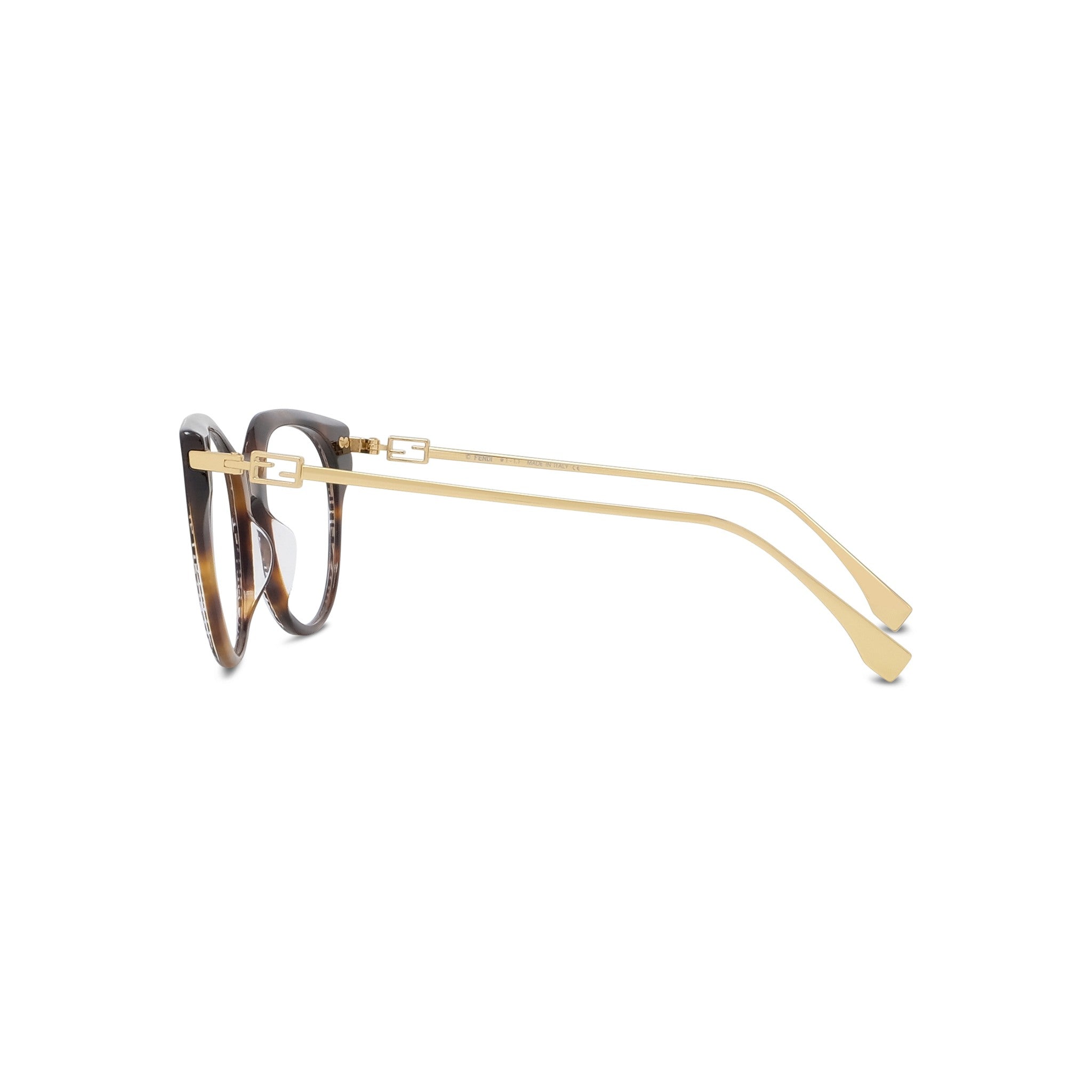 Baguette Havana Oval Eyeglasses