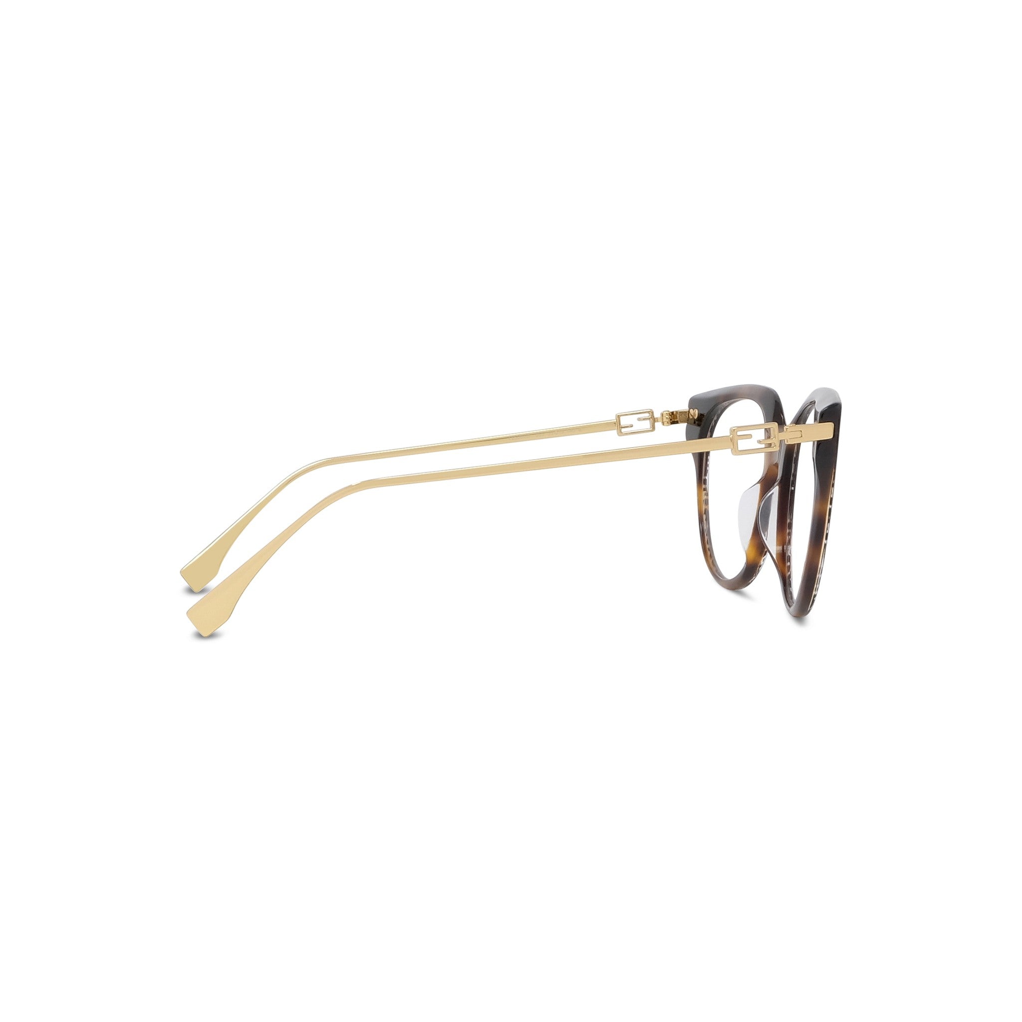 Baguette Havana Oval Eyeglasses