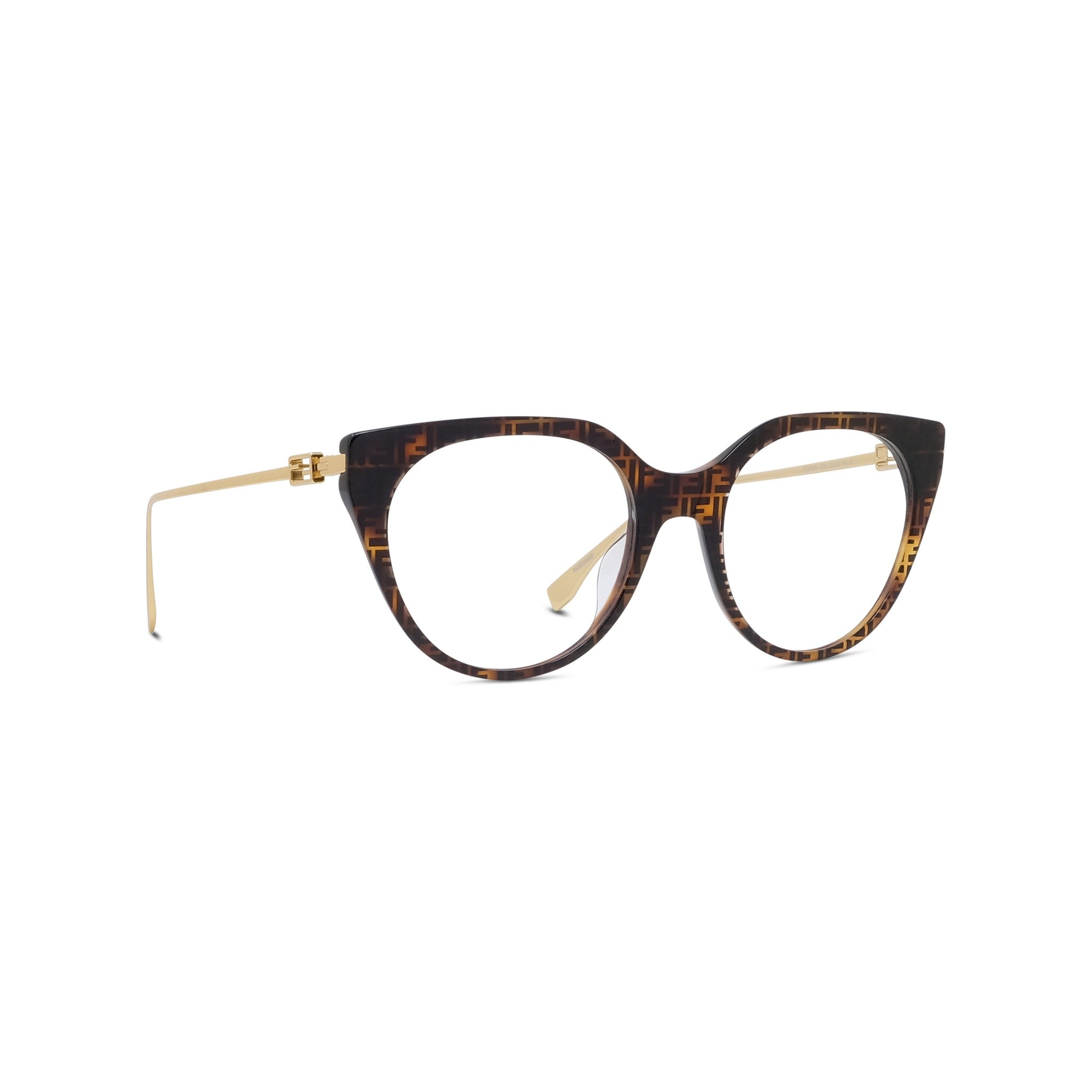 Baguette Havana Oval Eyeglasses
