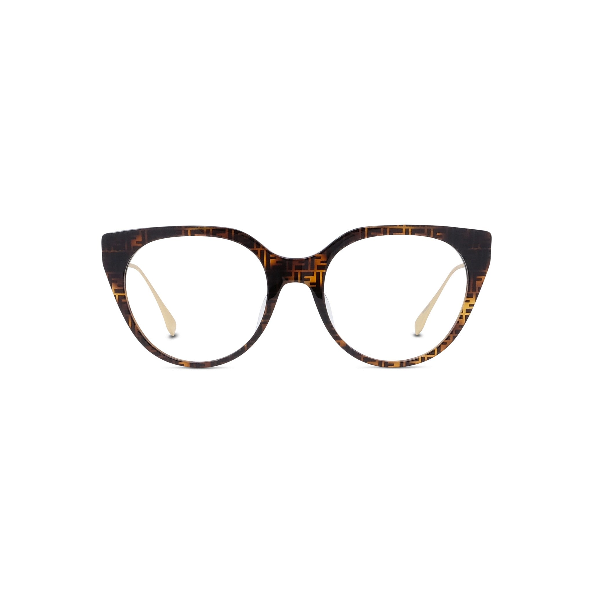 Baguette Havana Oval Eyeglasses