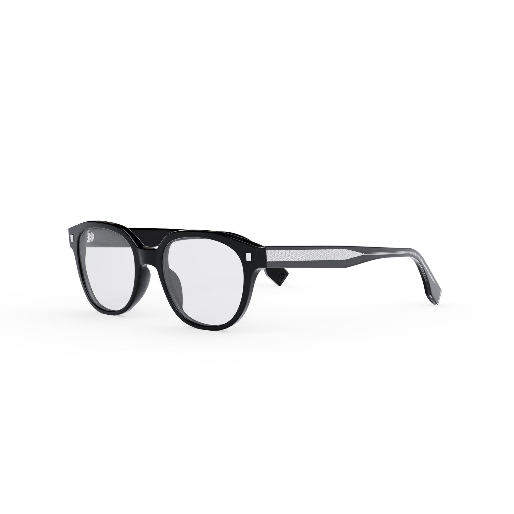 Fendi Black Geometric Eyeglasses