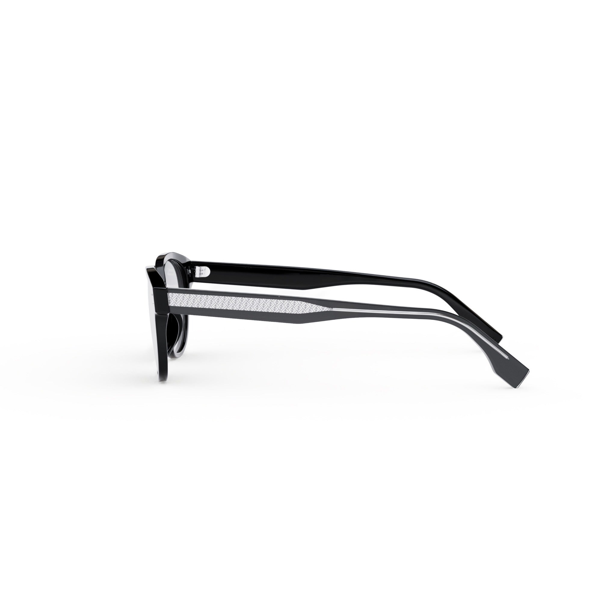 Fendi Black Geometric Eyeglasses