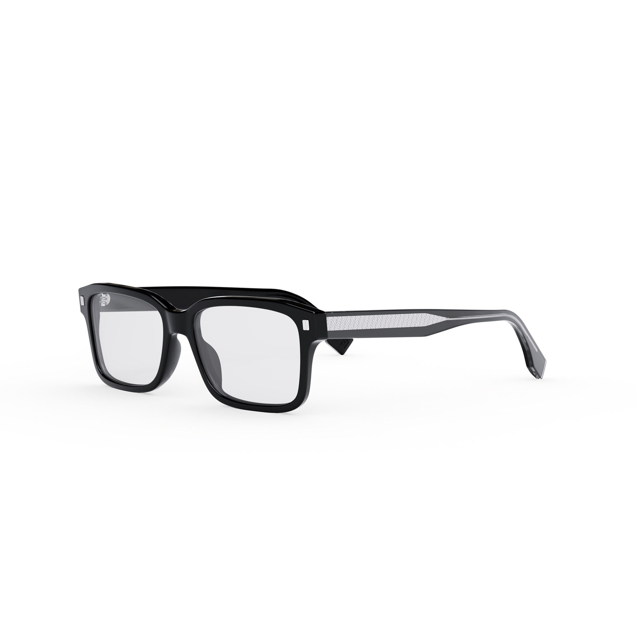 Fendi Black Geometric Eyeglasses