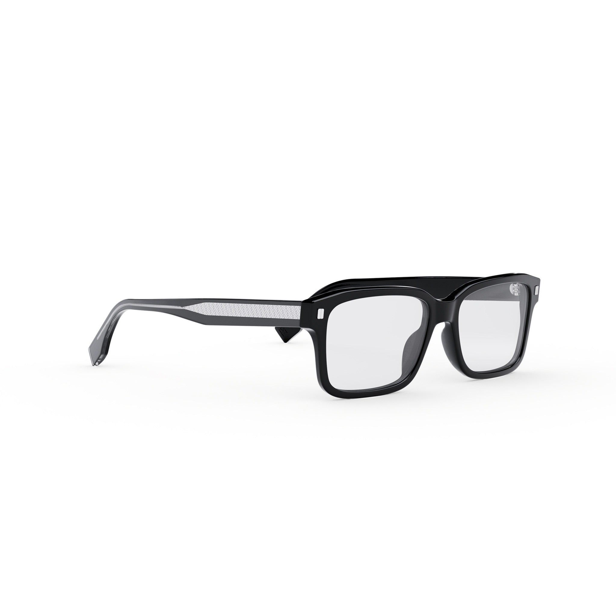 Fendi Black Geometric Eyeglasses
