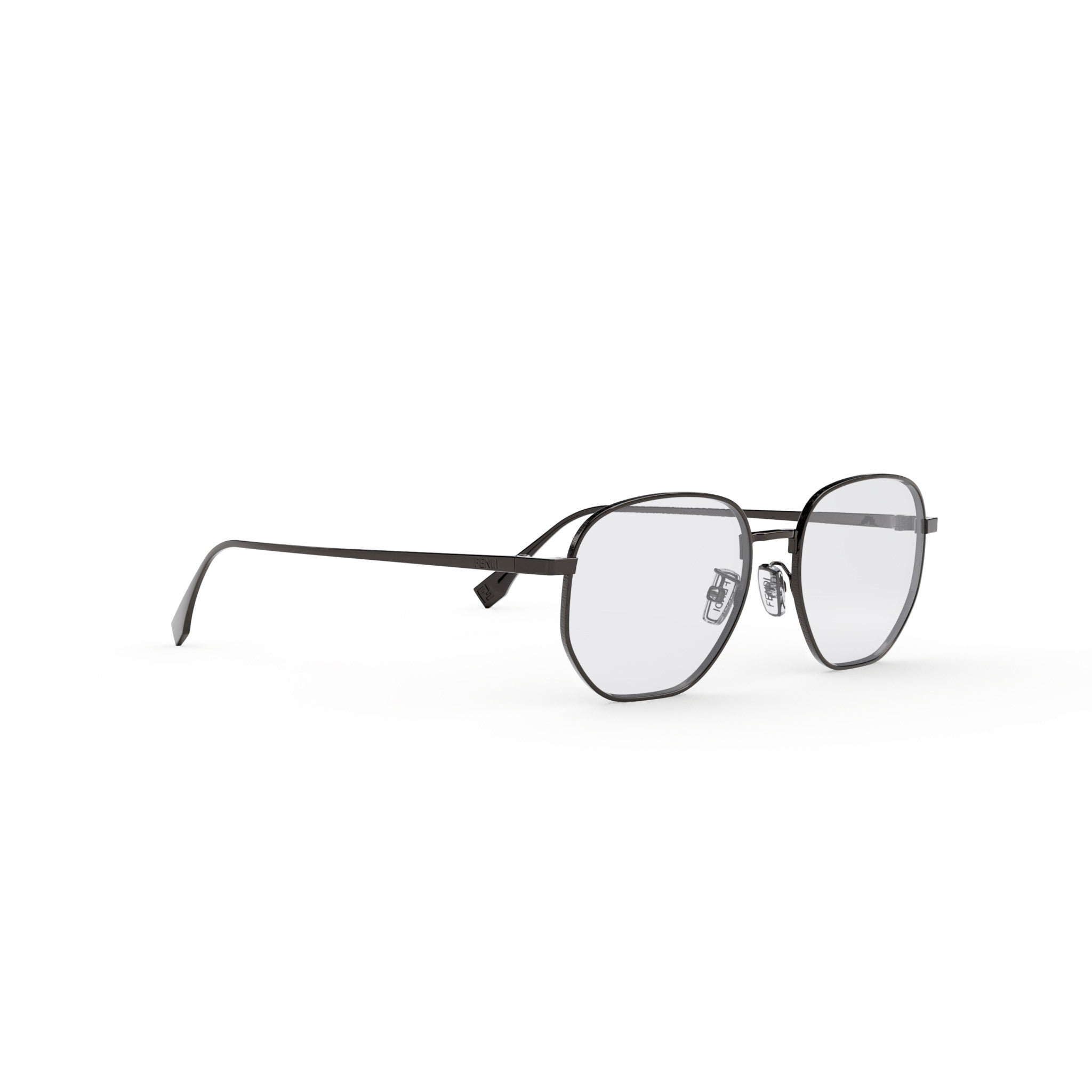 Fendi Travel Grey Geometric Eyeglasses