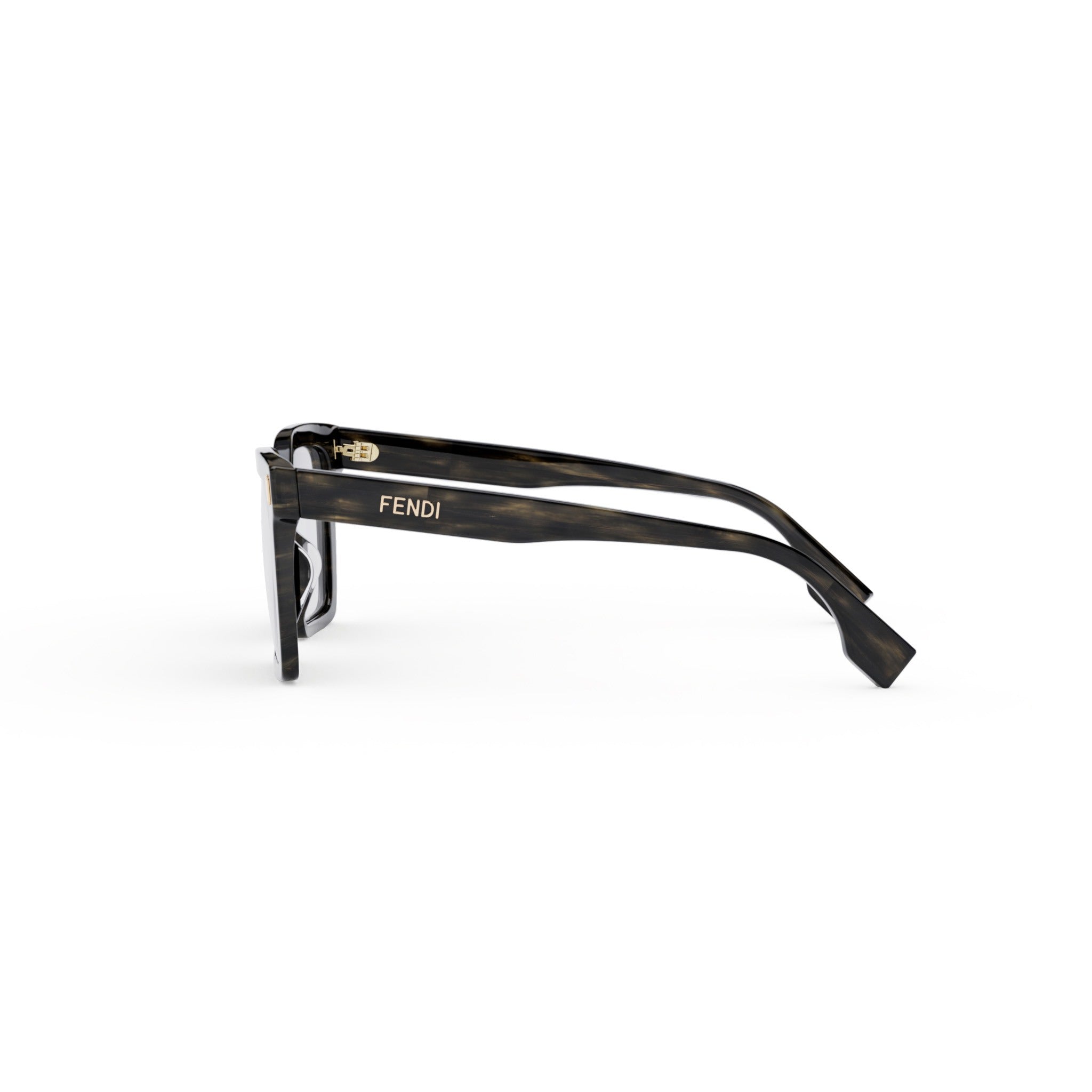Fendi Bold Grey Geometric Eyeglasses