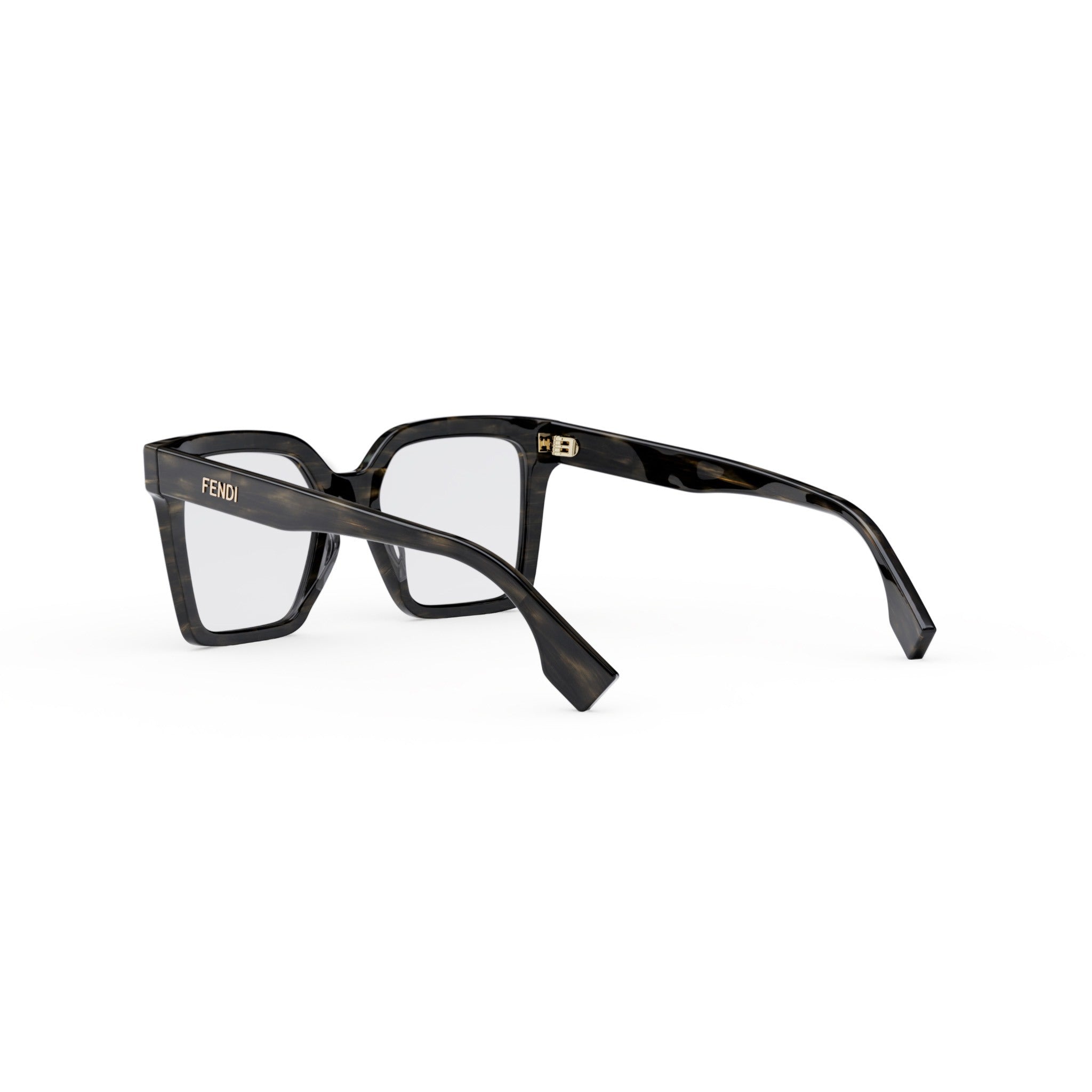Fendi Bold Grey Geometric Eyeglasses