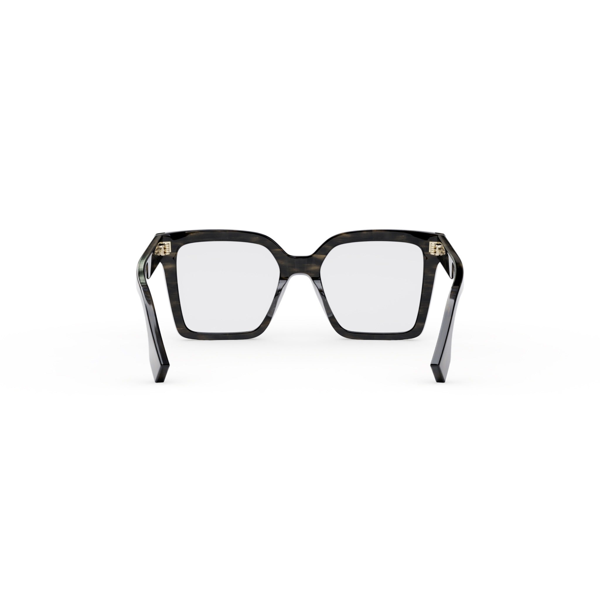 Fendi Bold Grey Geometric Eyeglasses