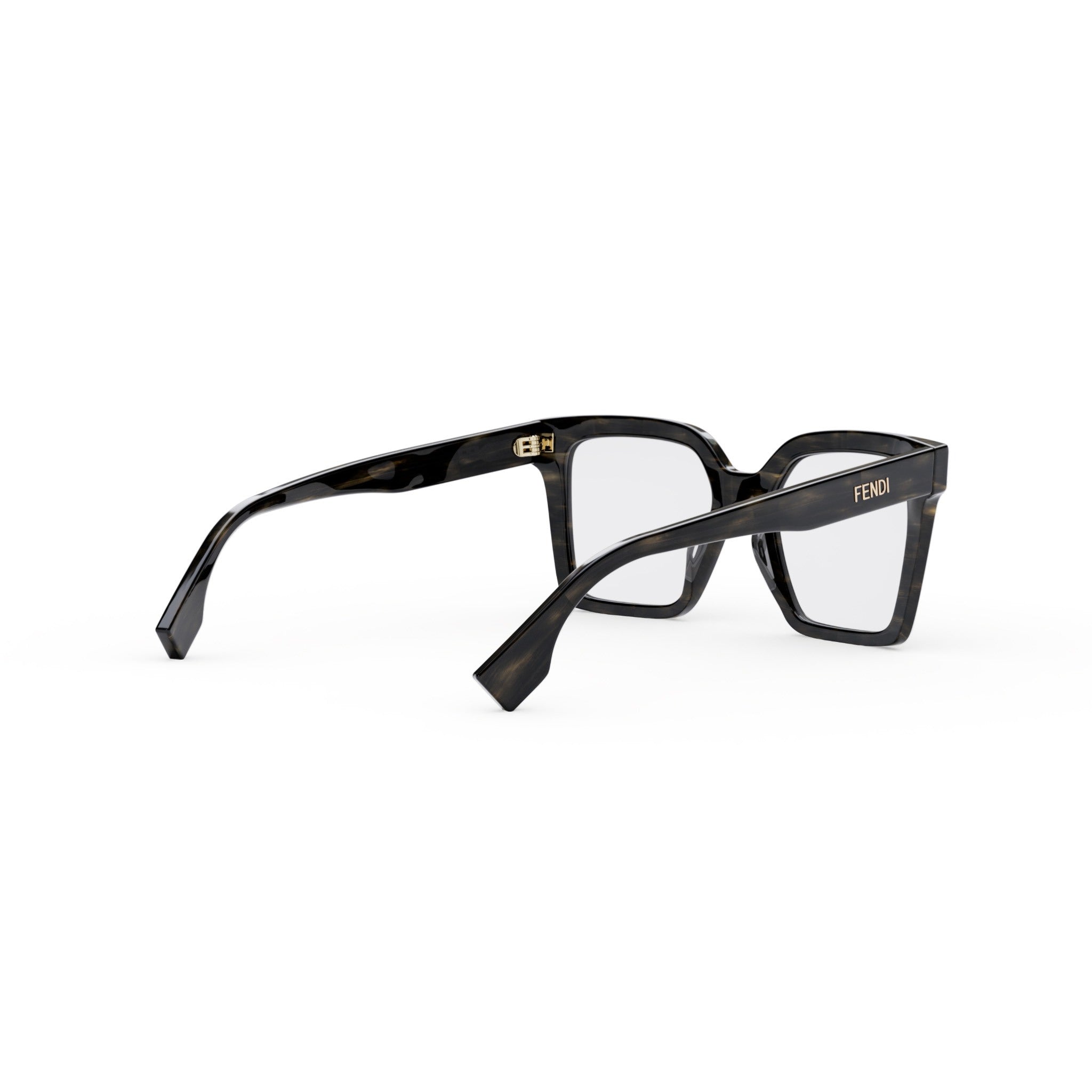 Fendi Bold Grey Geometric Eyeglasses