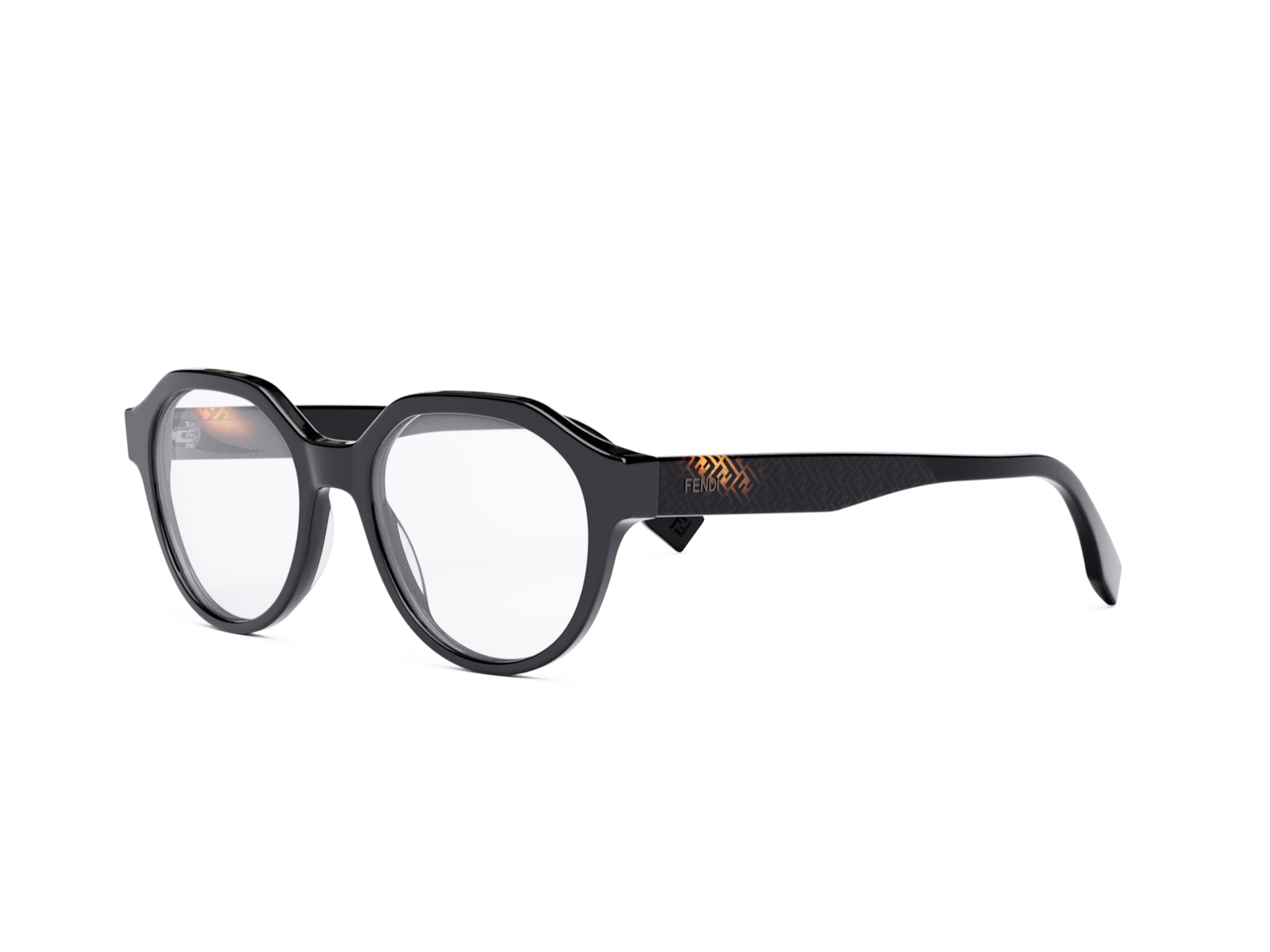 Fendi Bilayer Blue Round Eyeglasses
