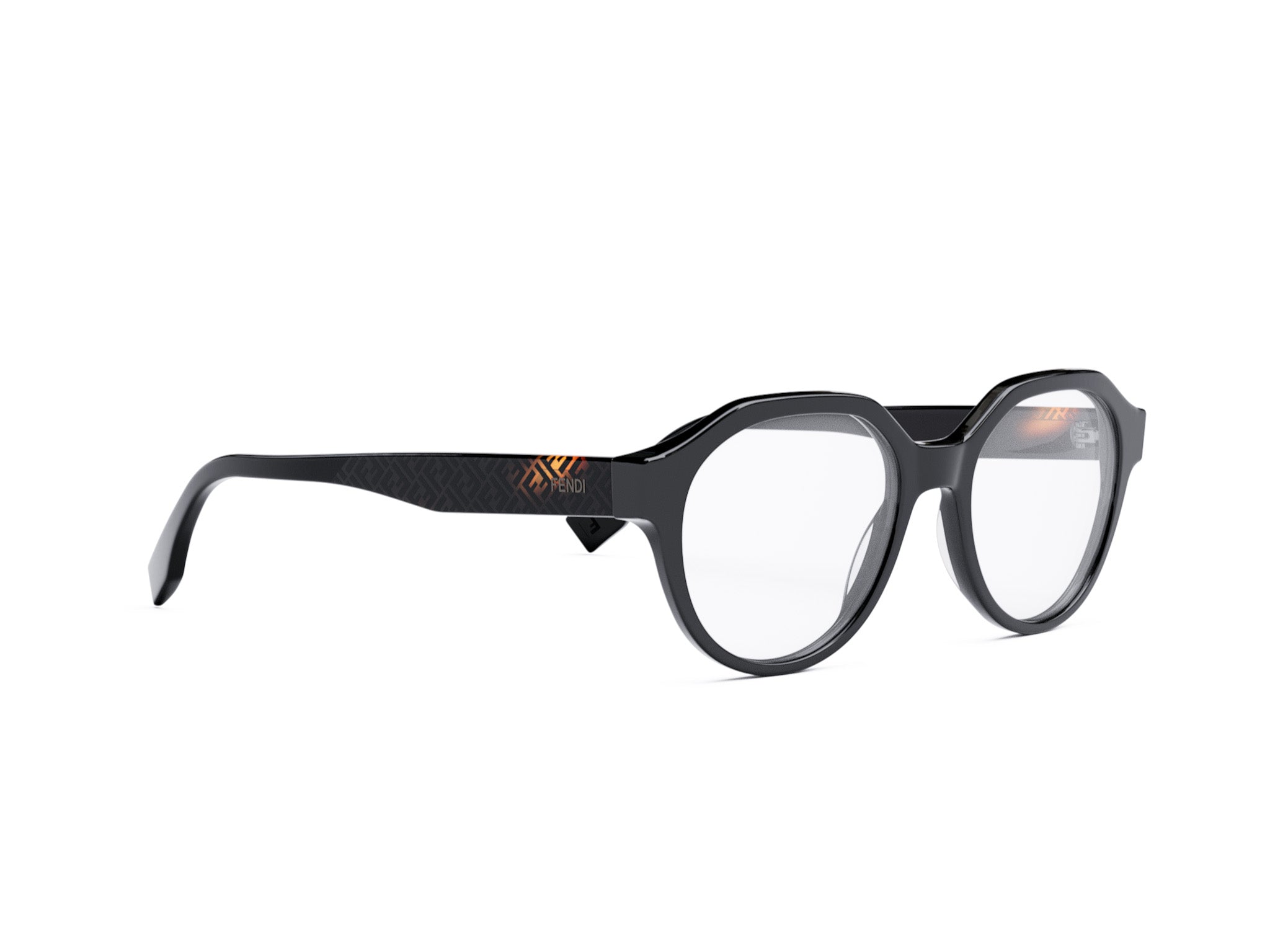 Fendi Bilayer Blue Round Eyeglasses
