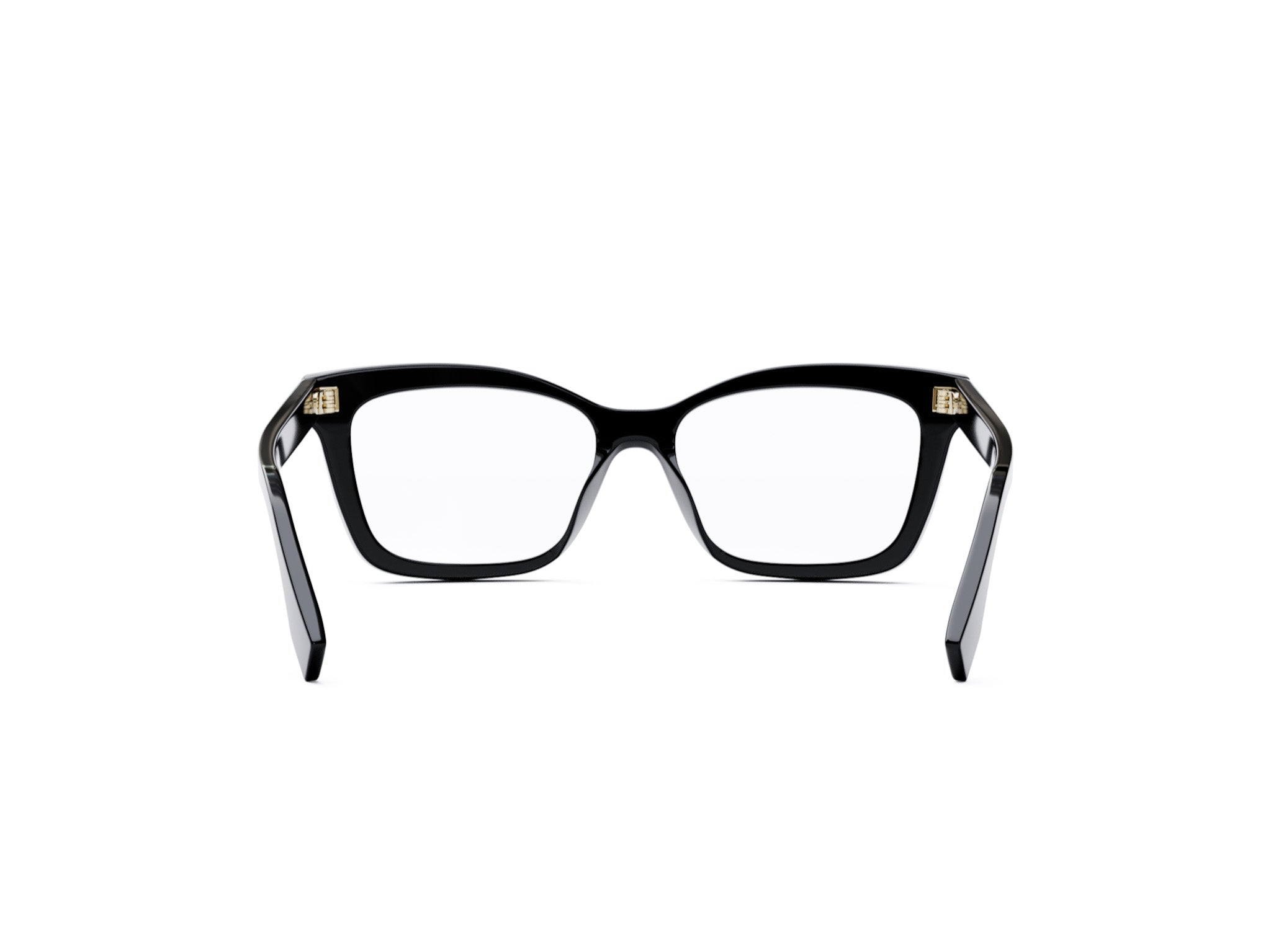 Lettering Black Geometric Eyeglasses