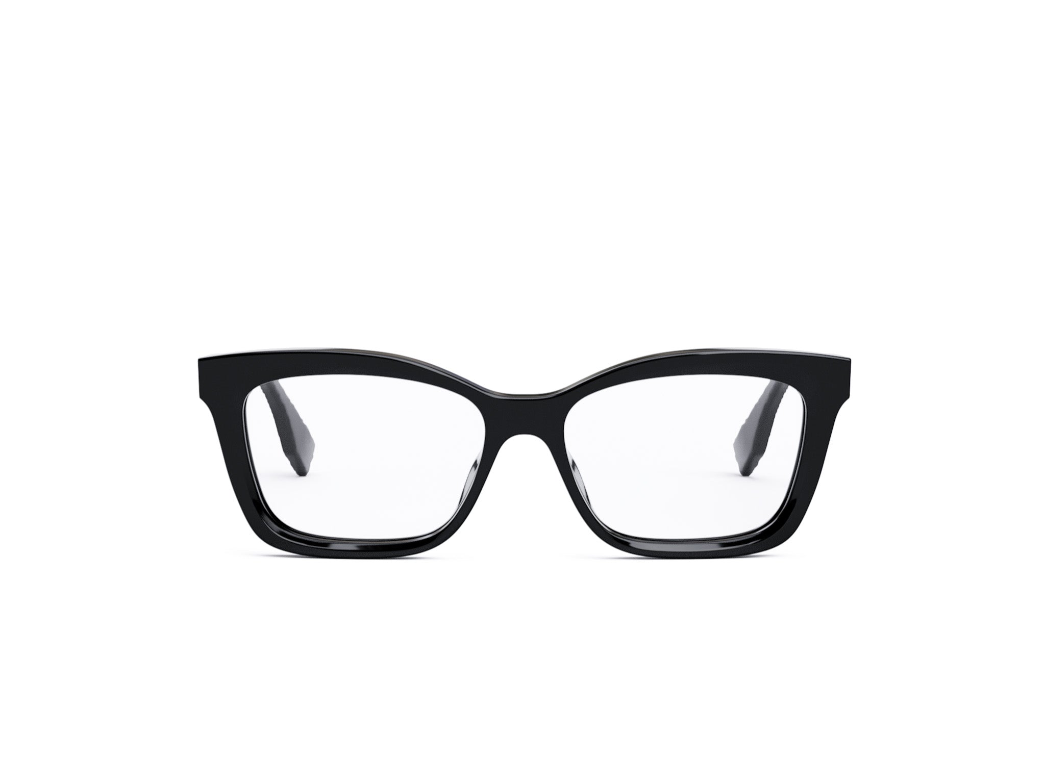 Lettering Black Geometric Eyeglasses