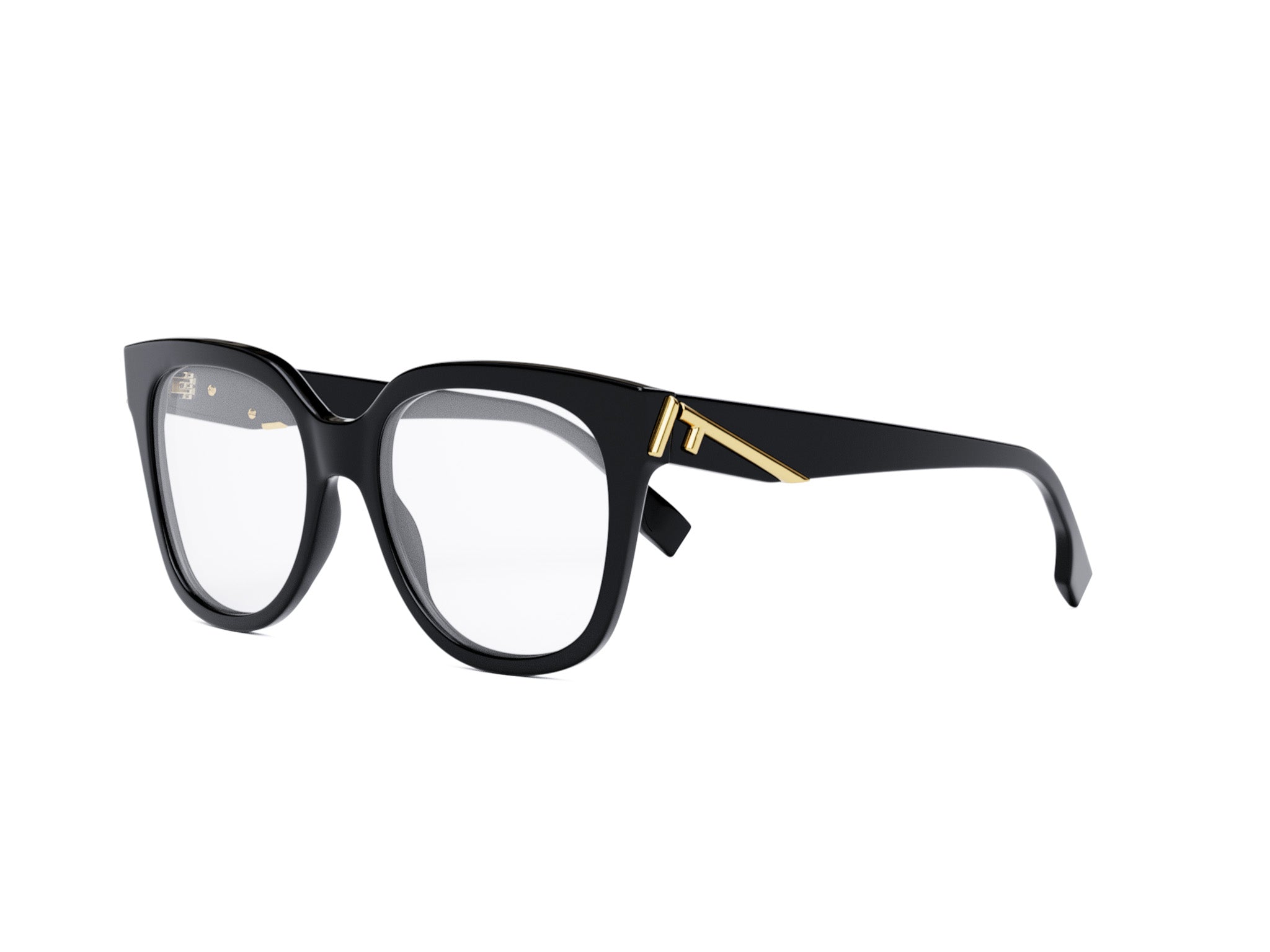 FENDI FE50064I FENDI FIRST Black Square Eyeglasses