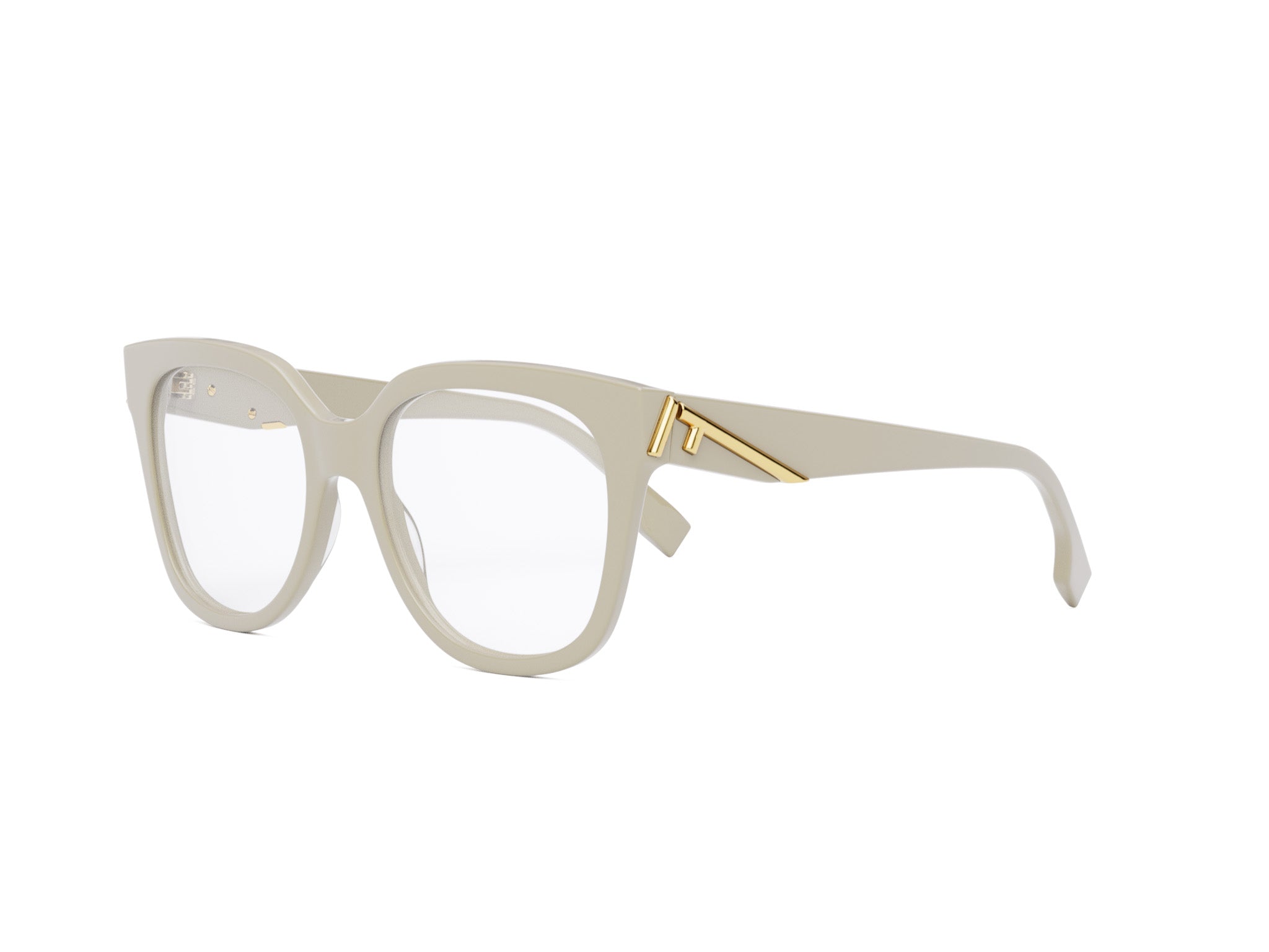 FENDI FE50064I FENDI FIRST Ivory Square Eyeglasses
